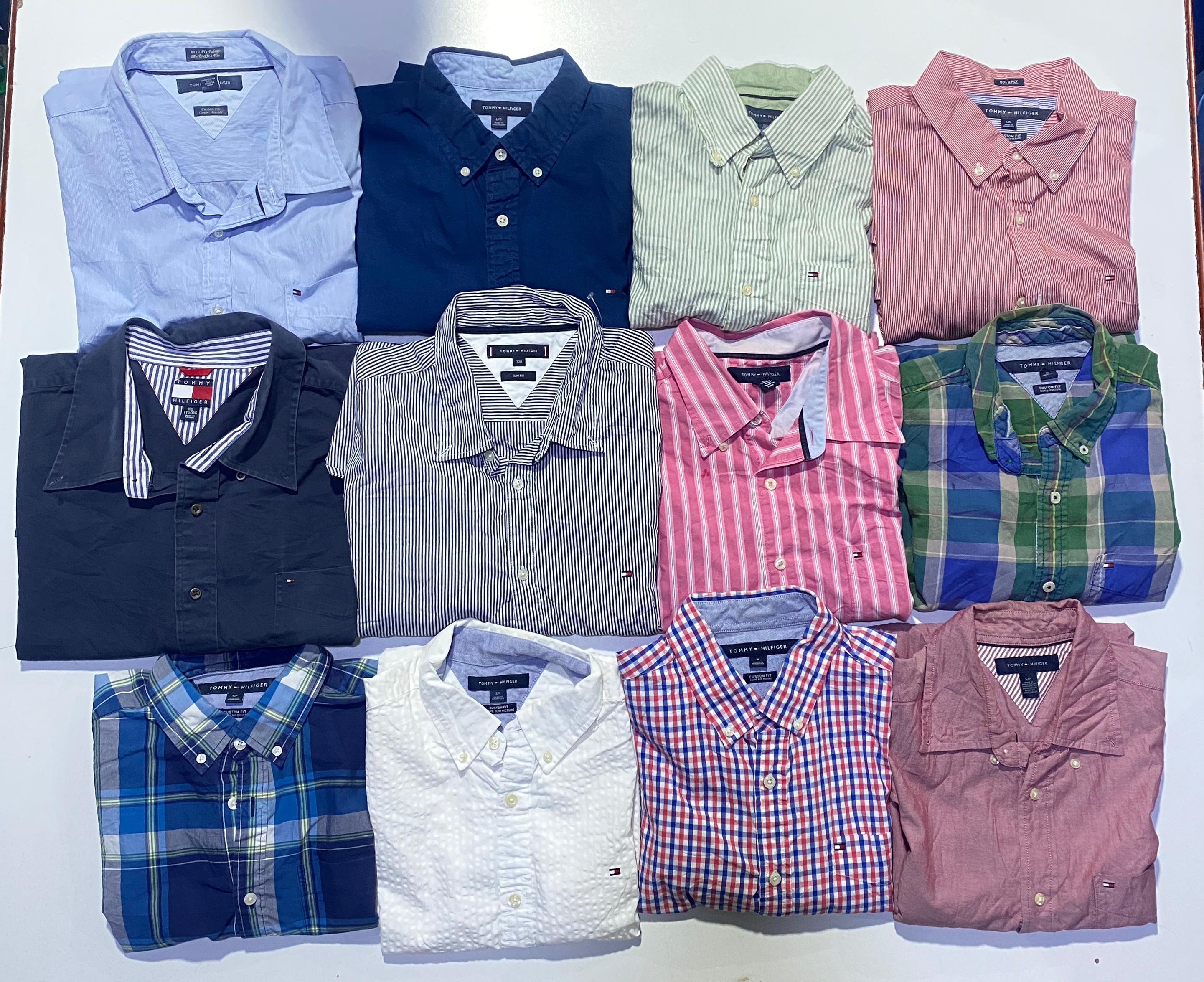 Men Tommy Hilfiger Button up shirts12 pcs