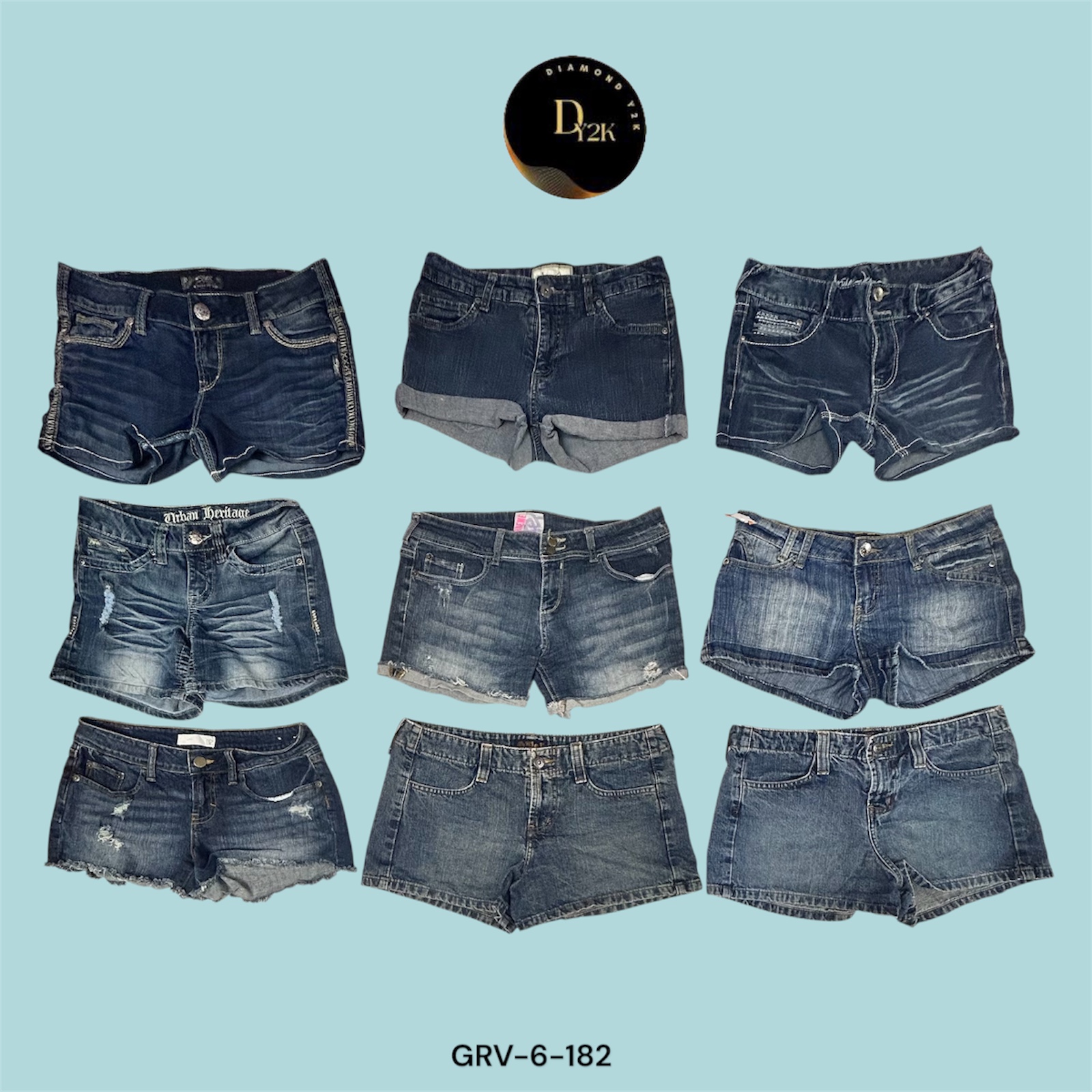 Y2K Babe Vibes | Distressed Denim Mini Shorts (GRV-6-182)