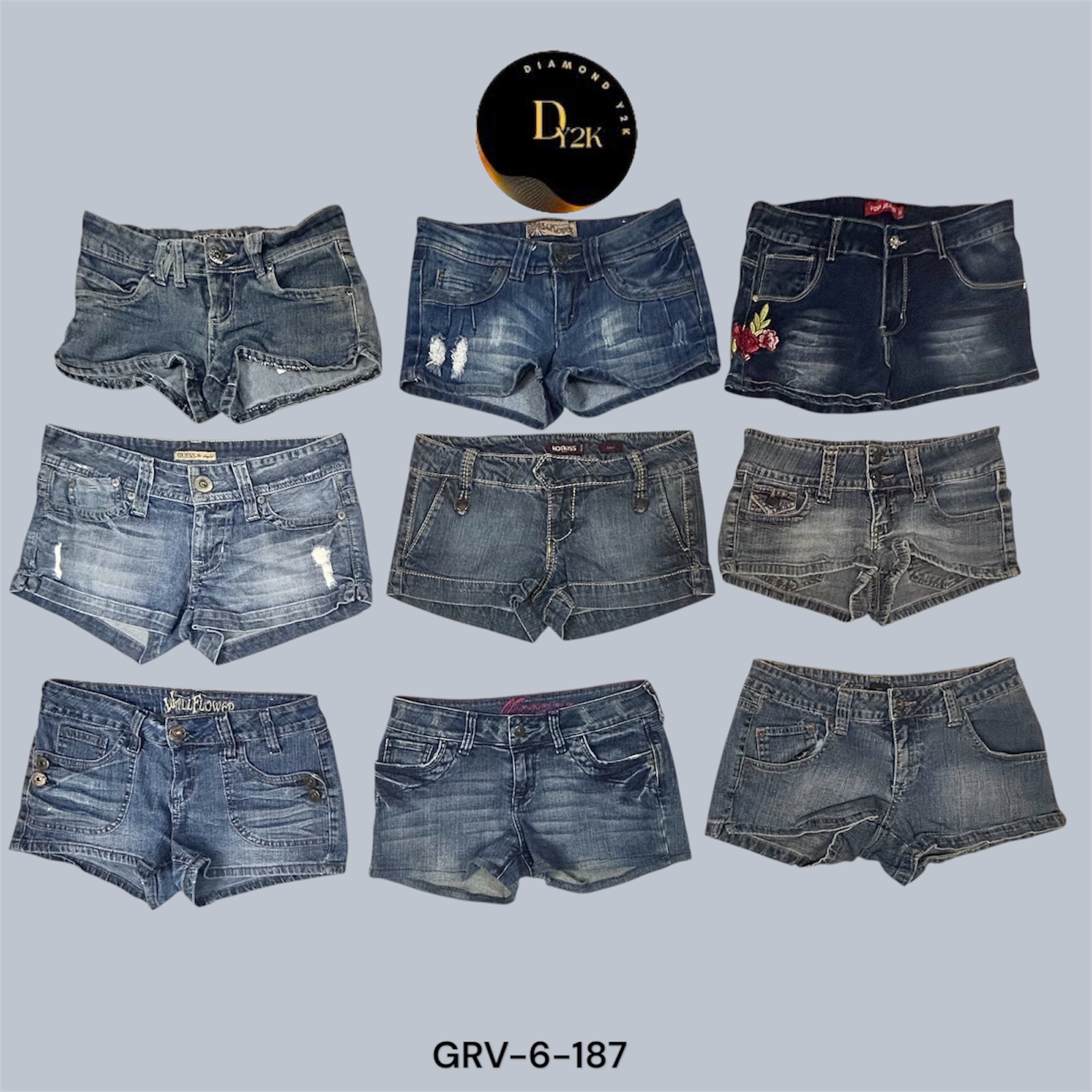 Y2K Baby Fit Denim Shorts | Early 2000s Icon (GRV-6-187)