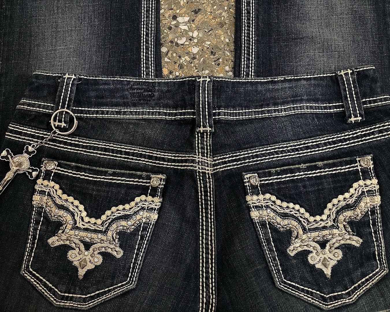 Miss Me Style Jeans Flare Embroidery