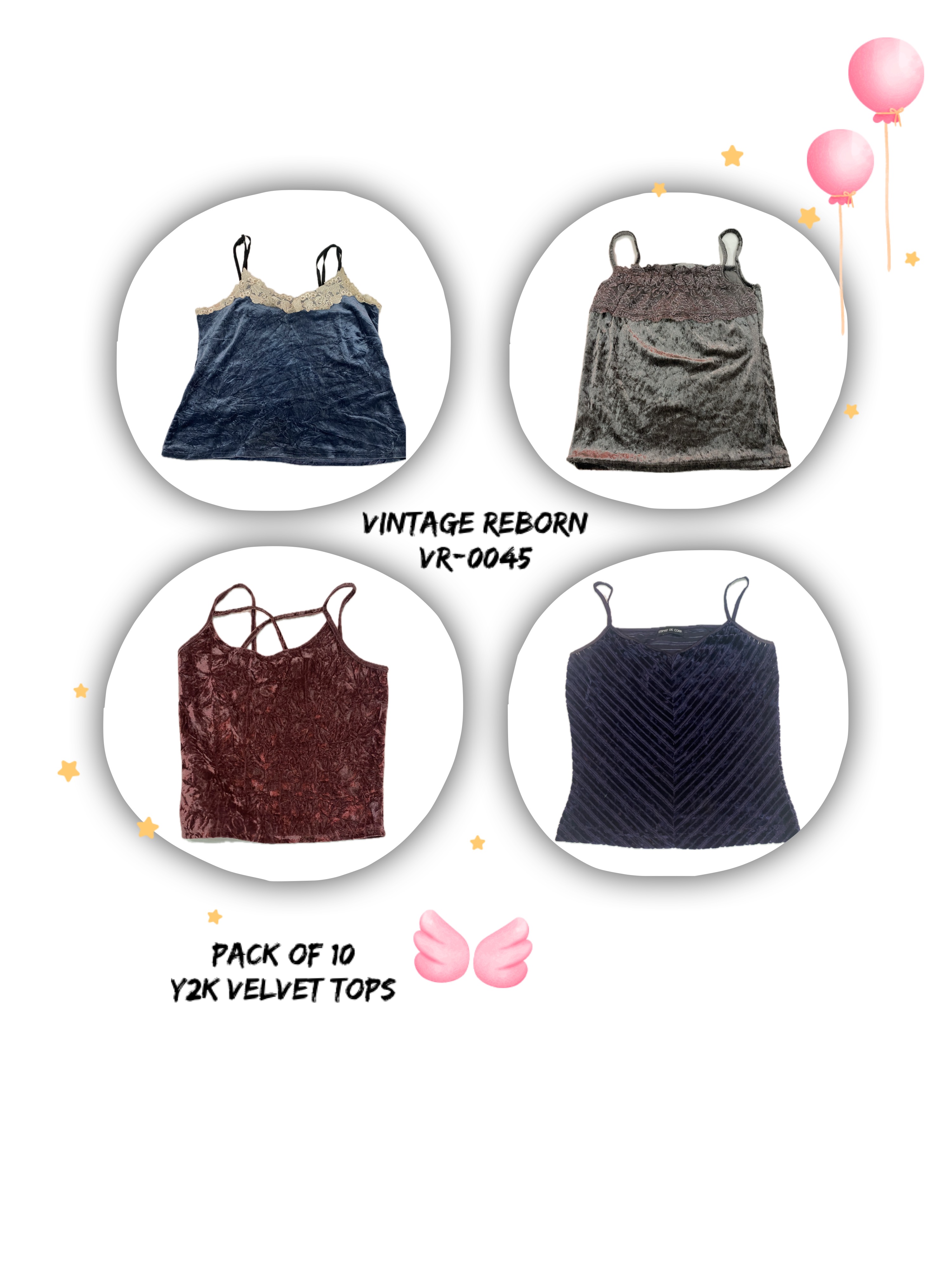 Y2k velvet tops (VR-0045)