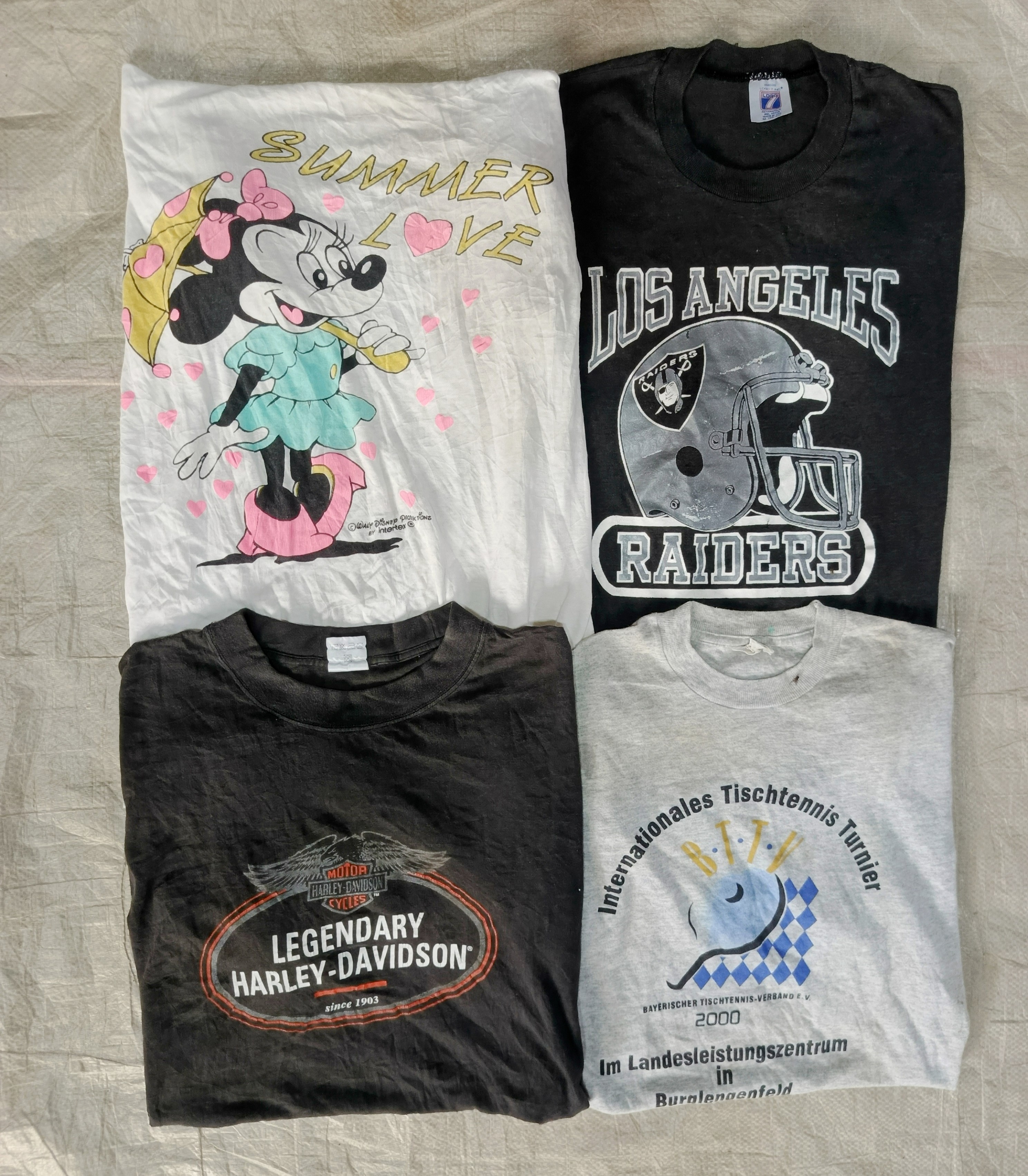 t-shirts Single Stitches, Harley Davidson et Hard Rock