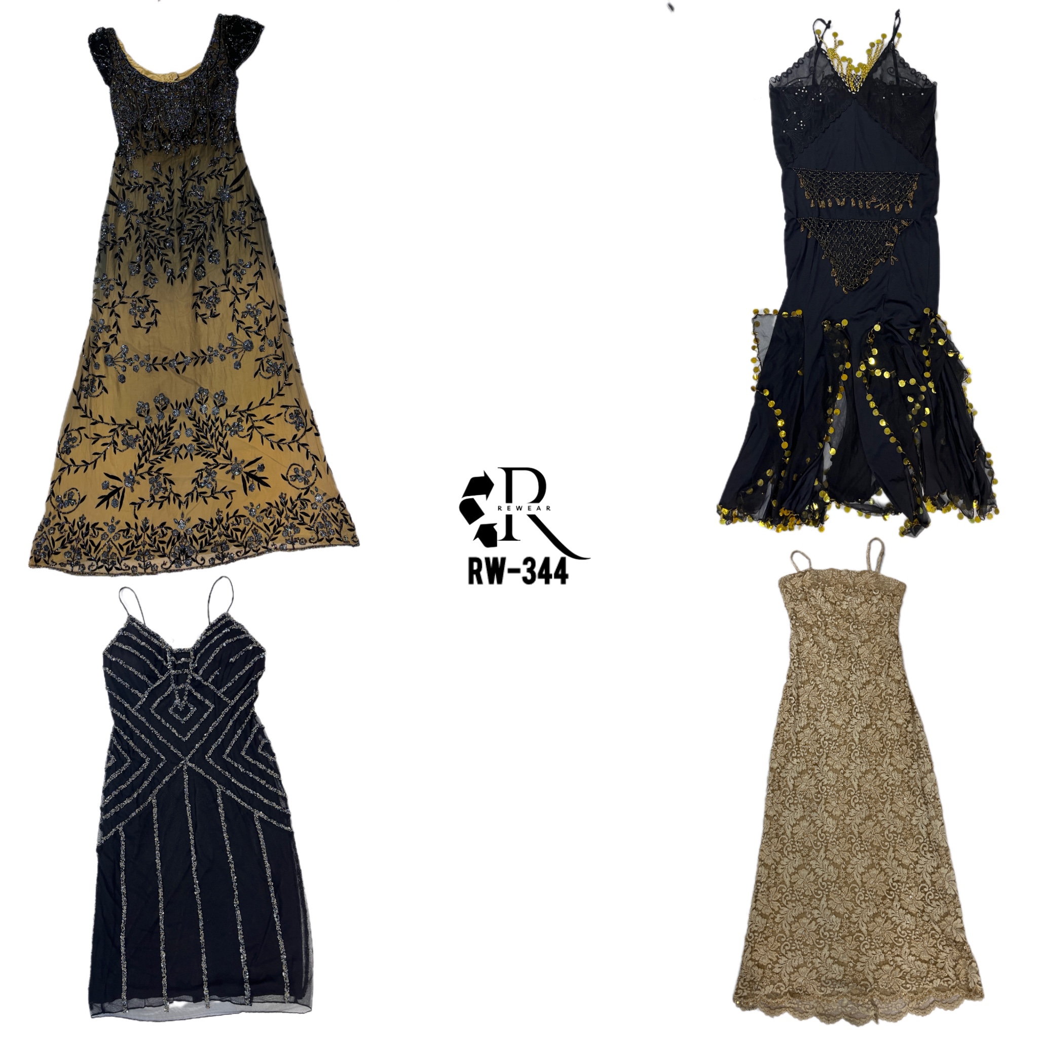 Robe perlée de fille mystérieuse Y2K (RW-344)