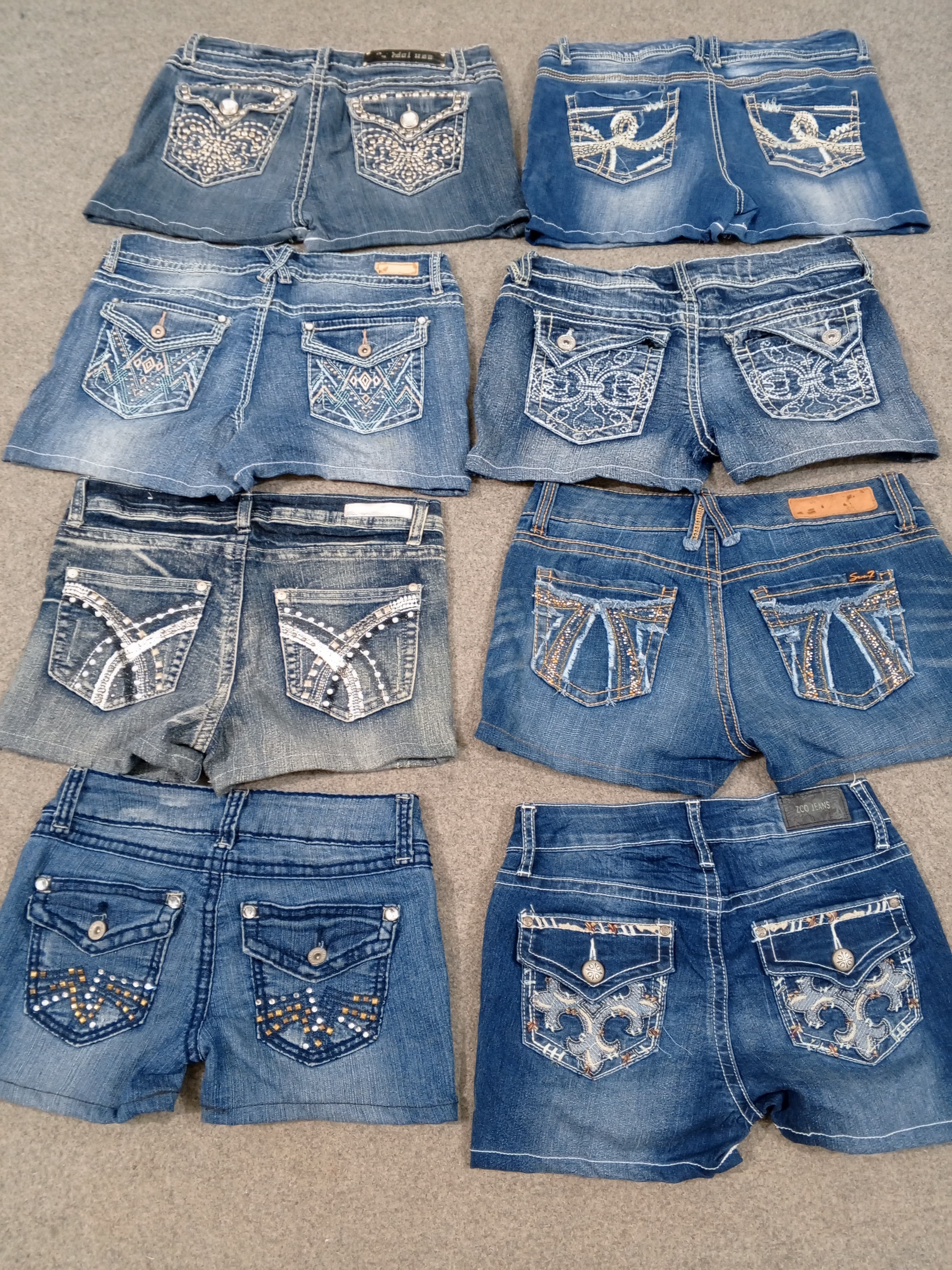 HD1001 Reworked Ladies Y2K Sexy Embellished Shorts - 18 pcs