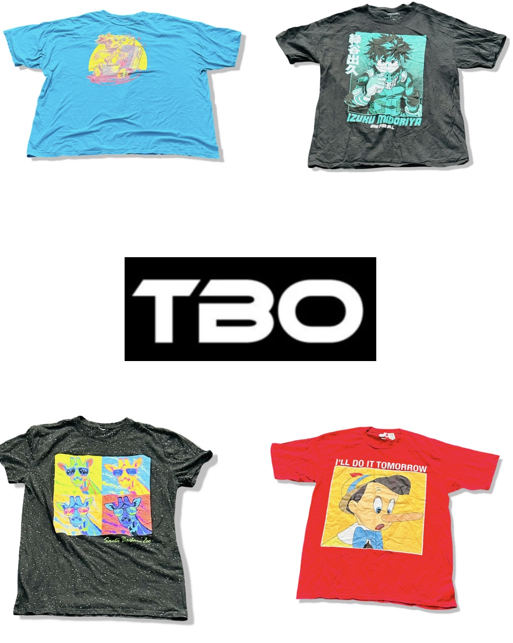 Cartoon bedruckte Vintage-T-Shirts