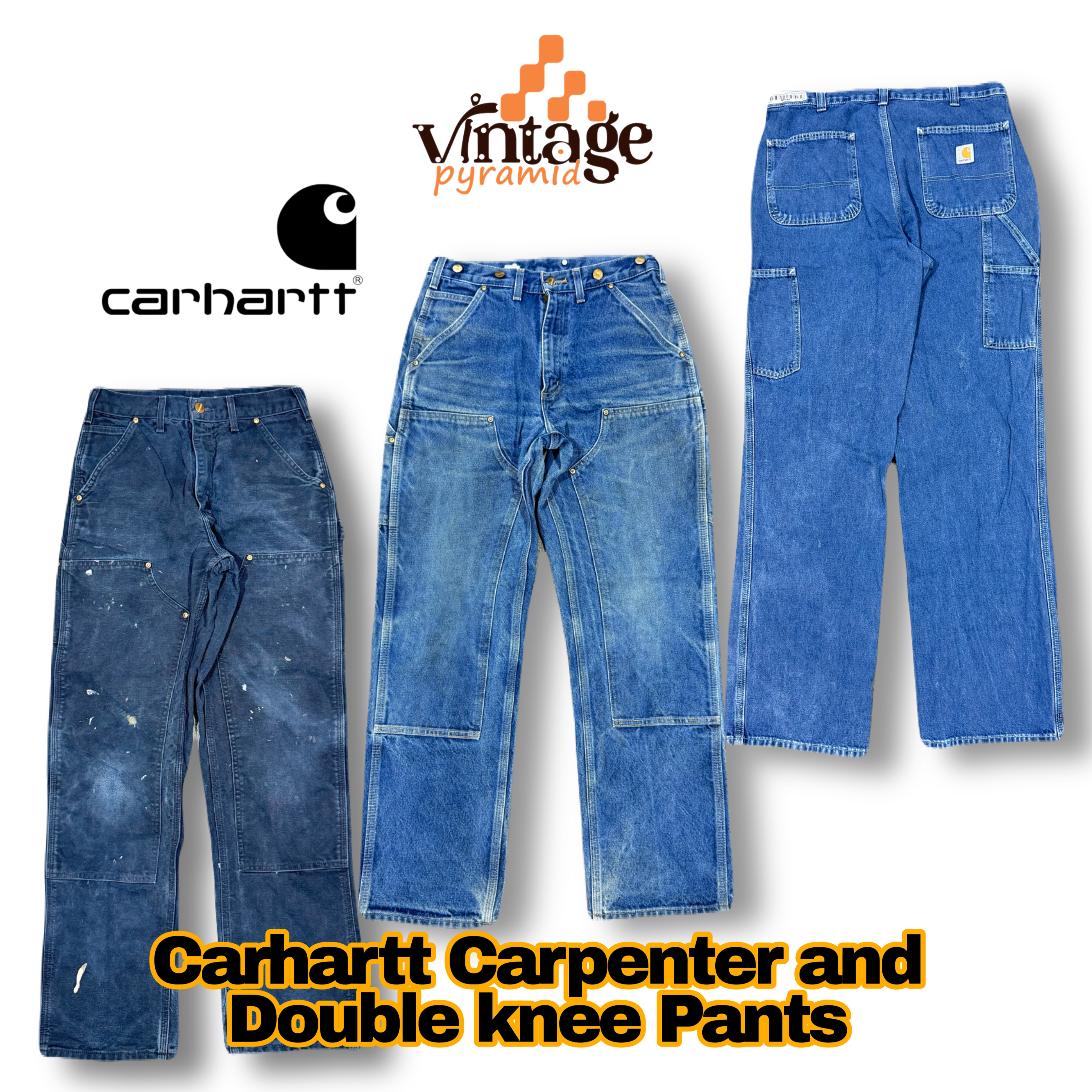 VPX18 Carhartt Pantalones Carpintero y de Rodillas Dobles
