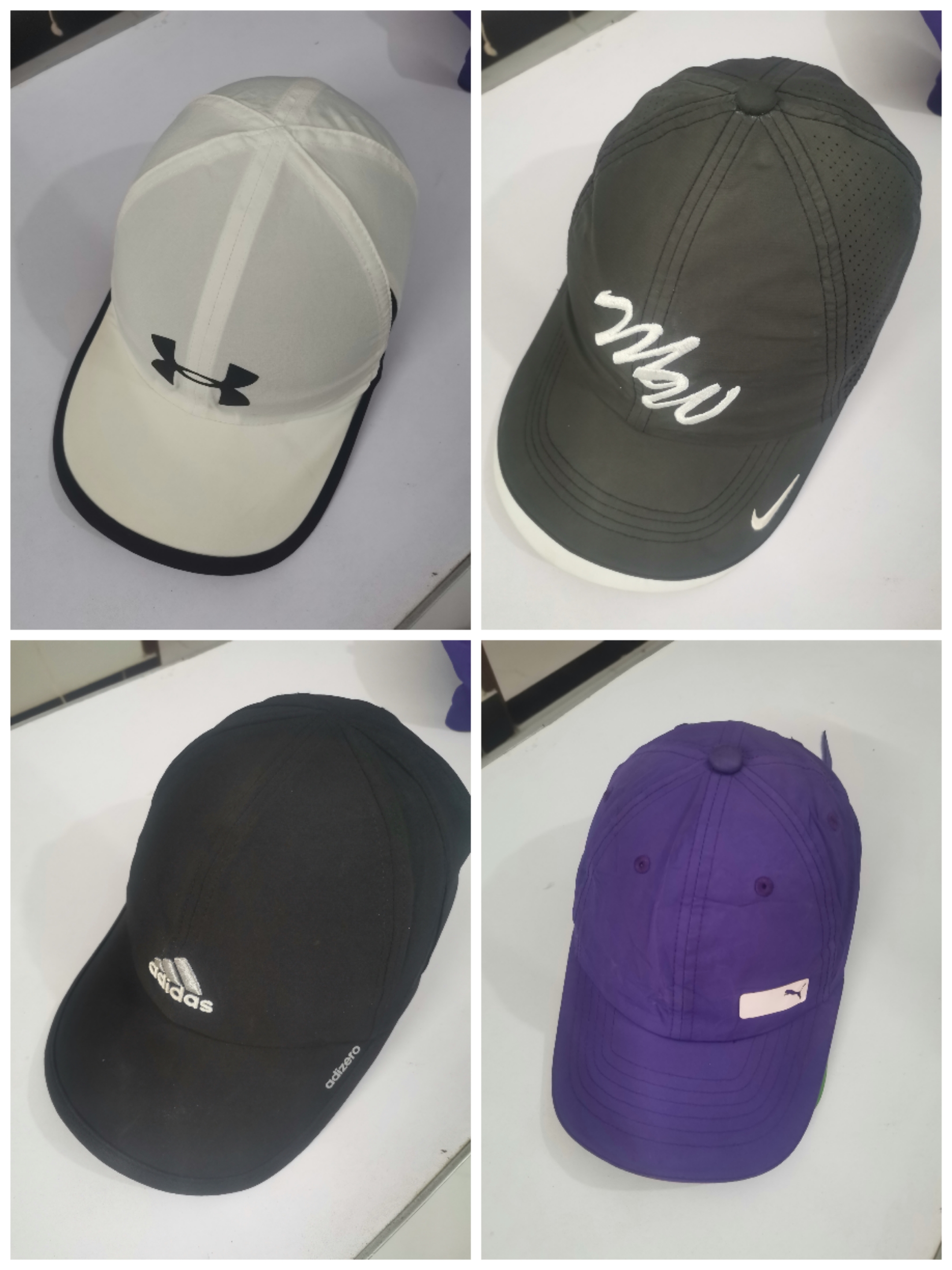 250x Nike Adidas Under Armour Caps | Laufleistung Freizeit Y2K Modern Gemischt | Sport Fitness Streetwear Großhandel