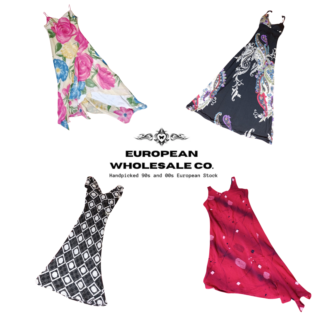 Vestidos midi mix europeus dos anos 00 (EWC140)