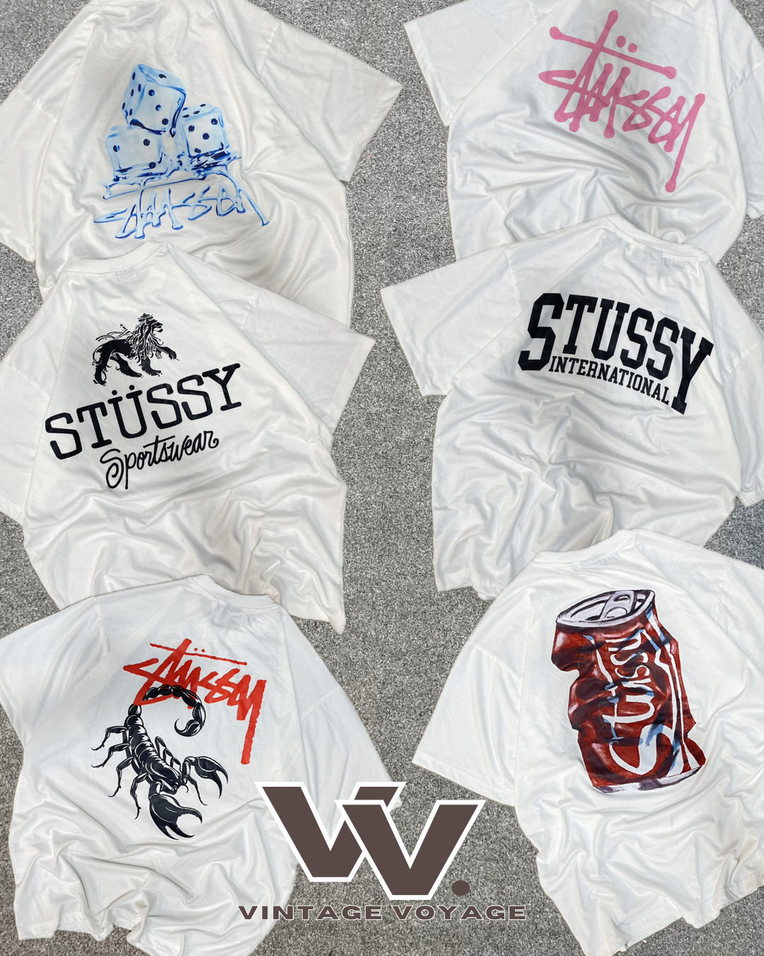 T-shirts de style retravaillé Stussy #19625