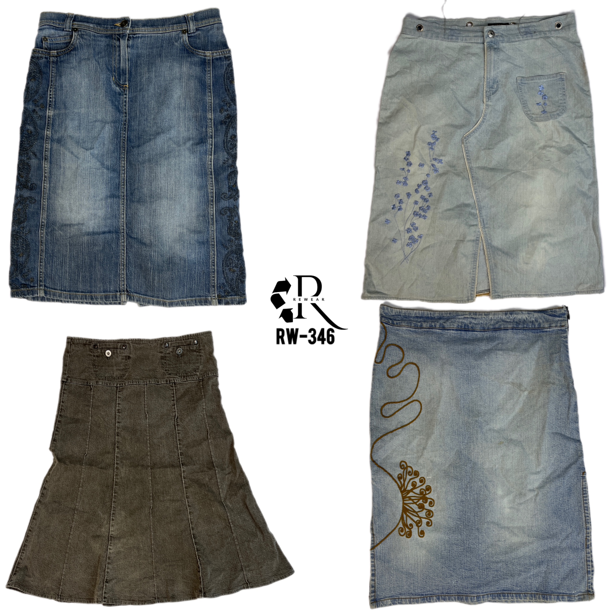 Jupes en denim mix Y2K Britney Era (RW-346)