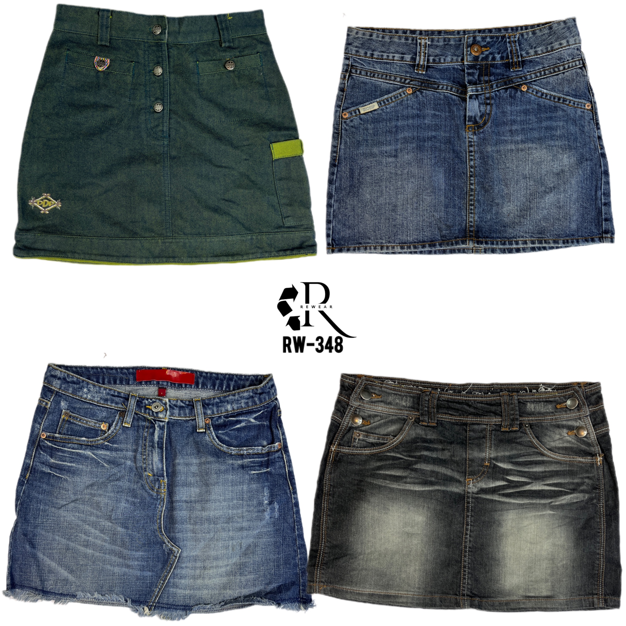 Y2K Cyber Girl Ära Denim Minirocke (RW-348)