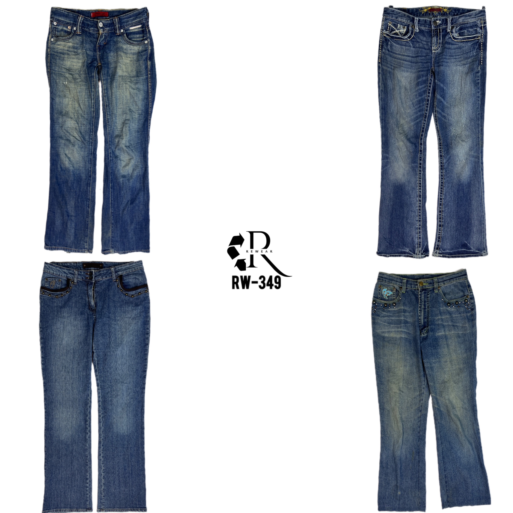 Jean en denim de l'ère Britney Y2K (RW-349)