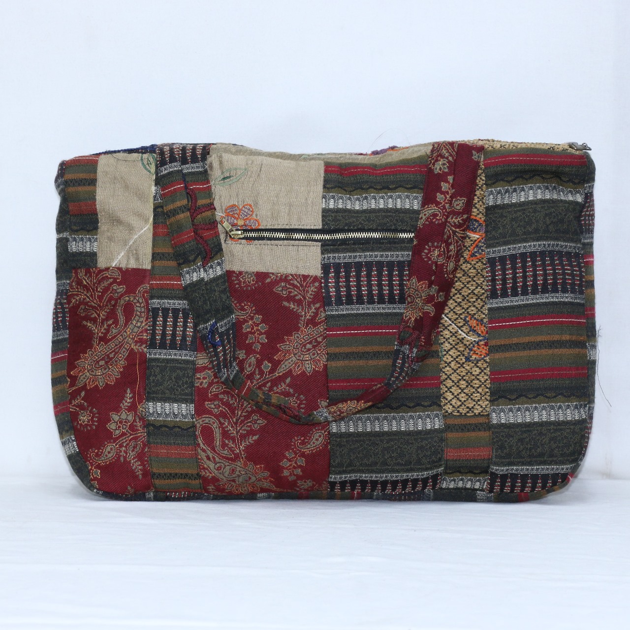 CR-161 Upcycled Indiana Print Patchwork Bag
