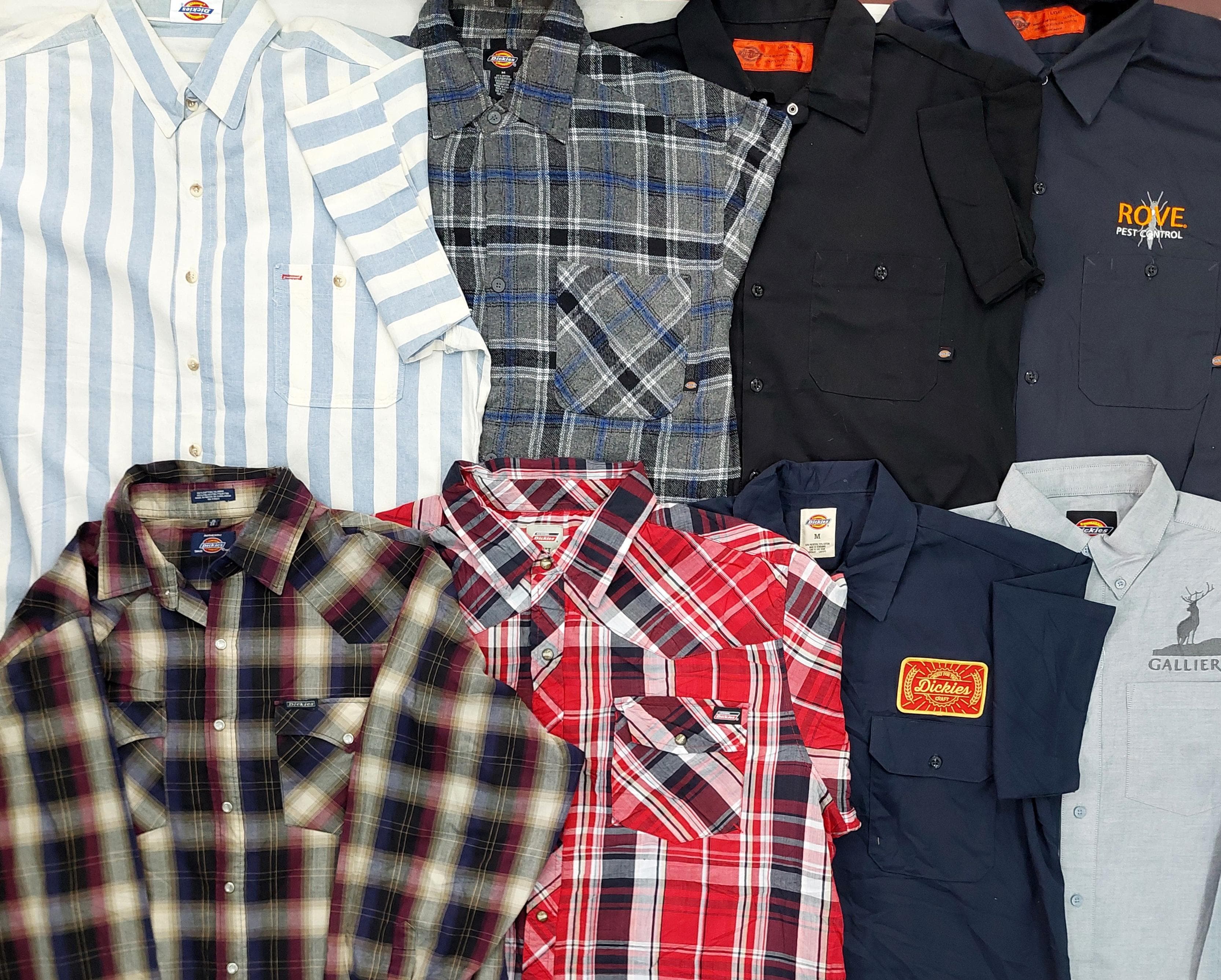 Branded Dickies Button-Up Shirts - 15 Pieces