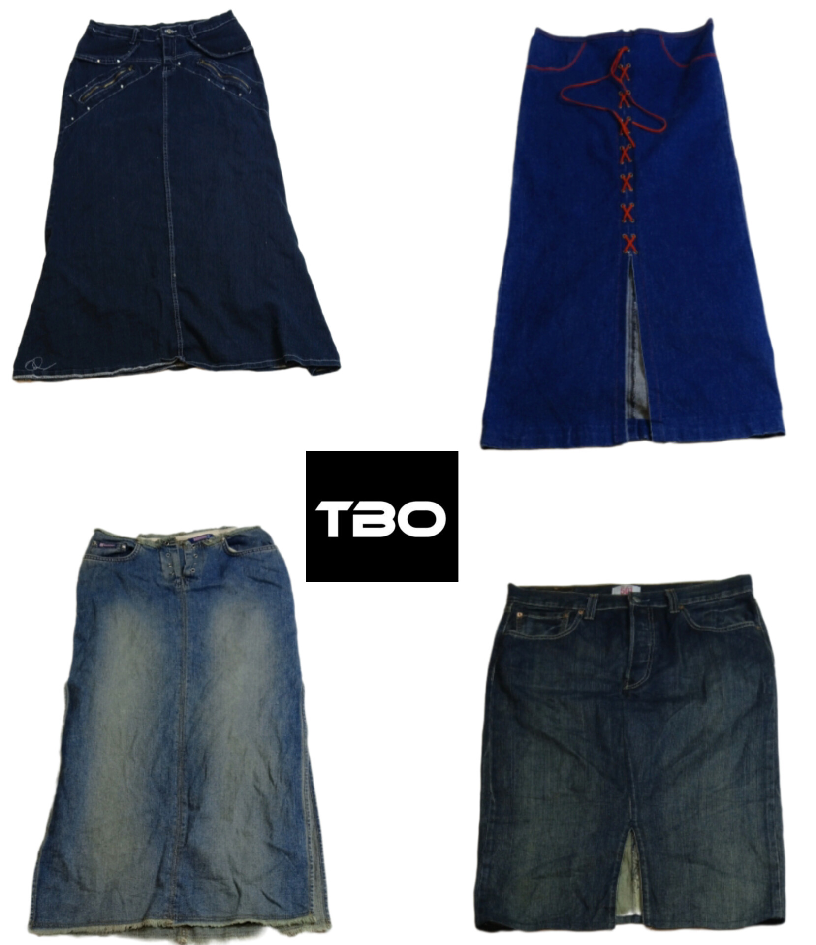 DENIM LONG SKIRTS