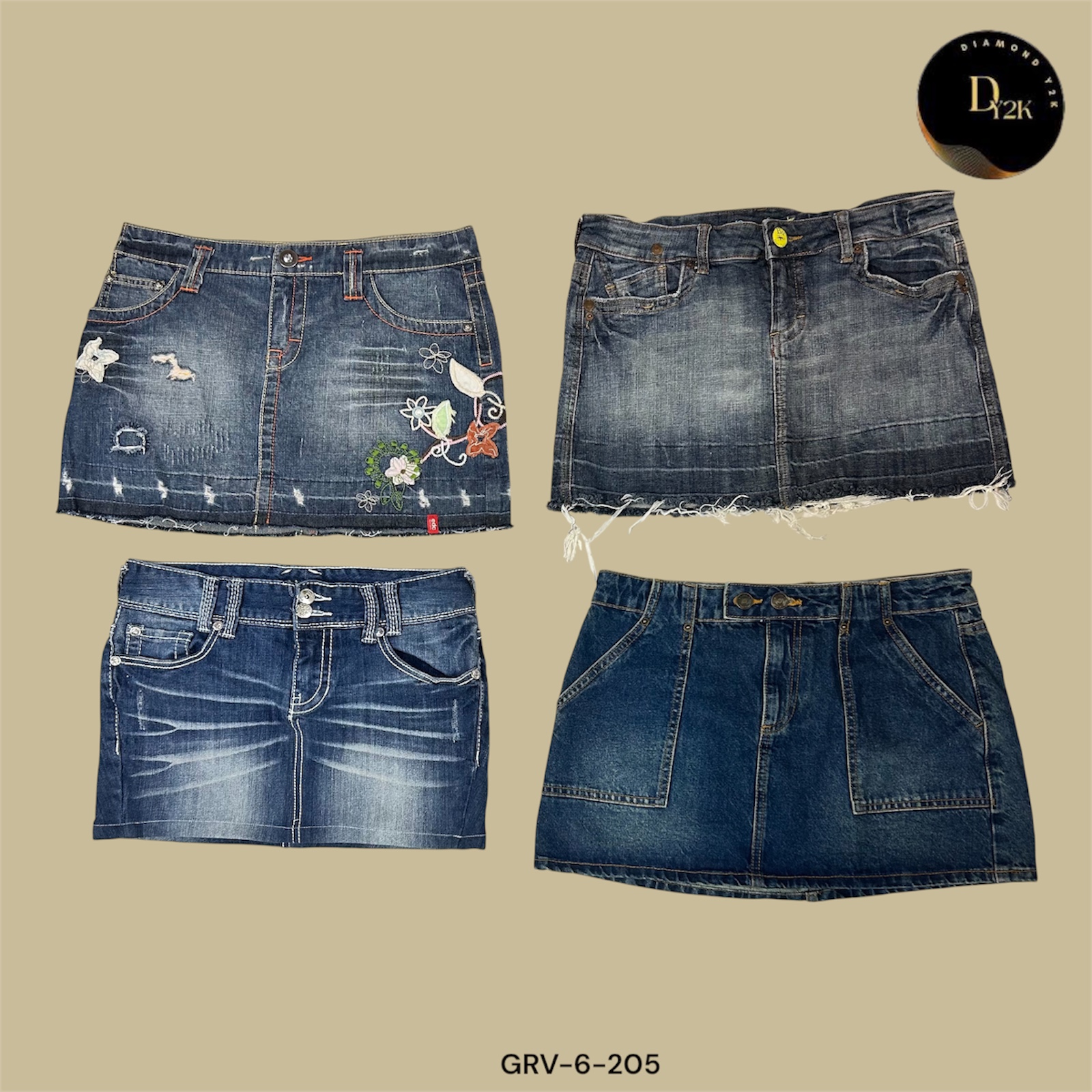 Y2K Denim Dream Skirt | Iconic Mini Must-Have (GRV-6-205)