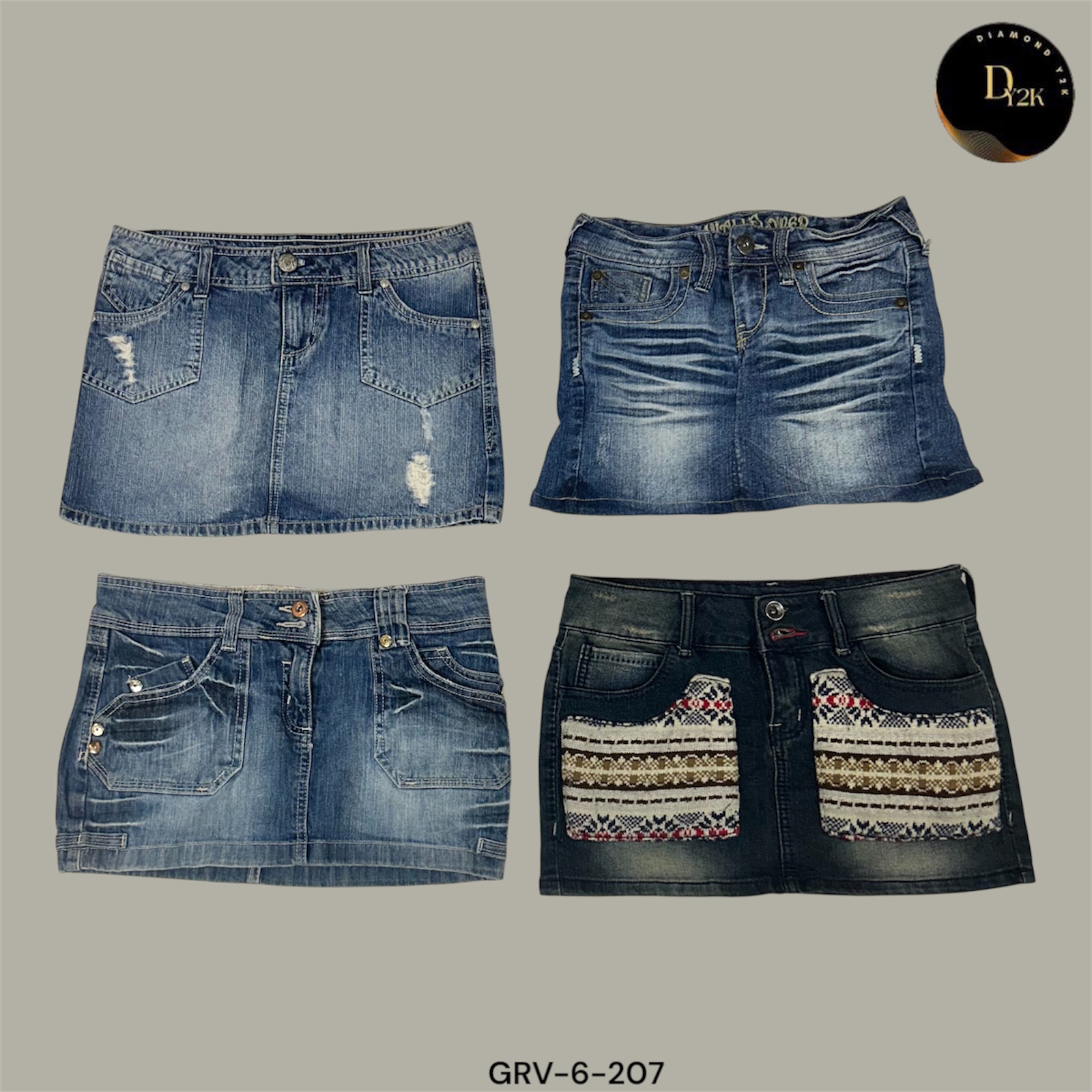 Y2K Babe Denim Mini | Retro Cool Girl Energy (GRV-6-207)