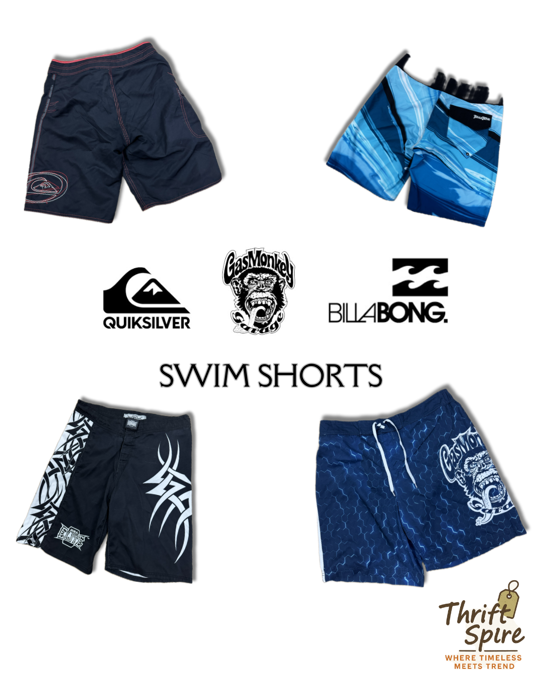 Schwimmshorts (GasMonkey, Billabong, Quiksilver & andere) - 6 Stück