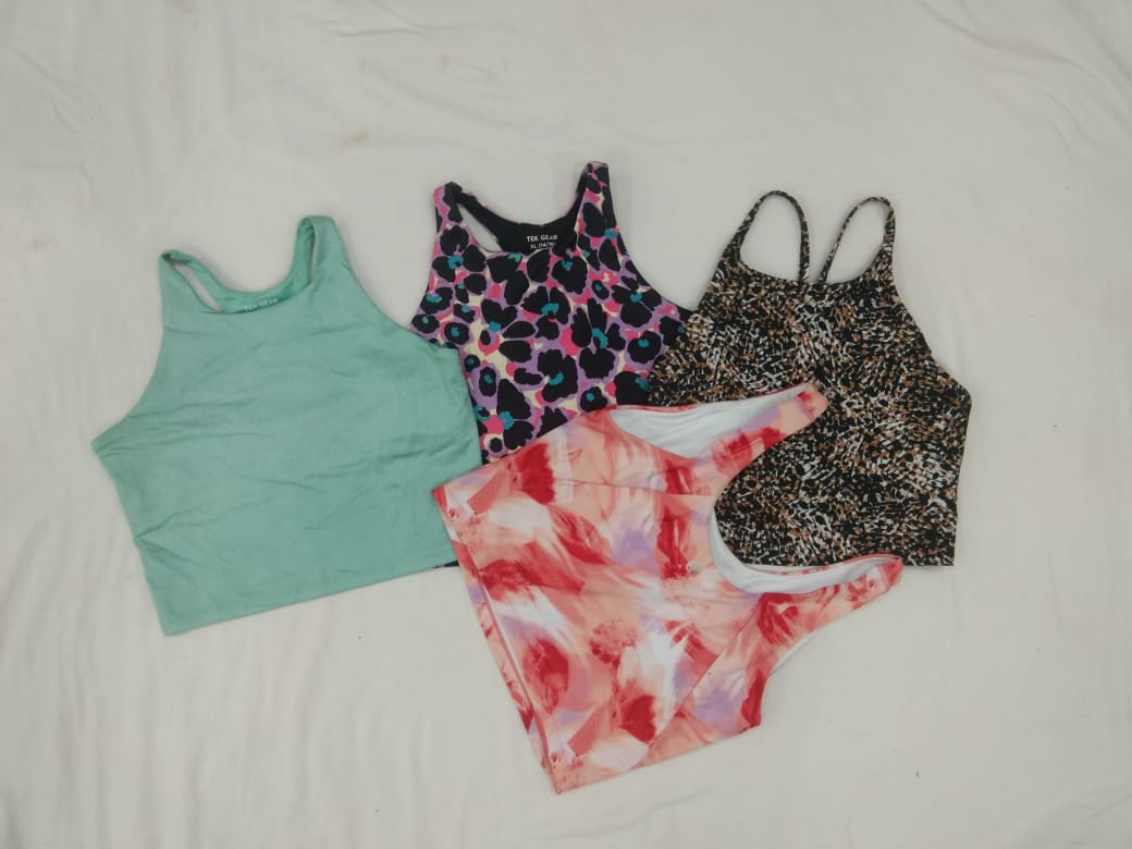 IQ0190 Sports Crop Tops - 10 Pieces