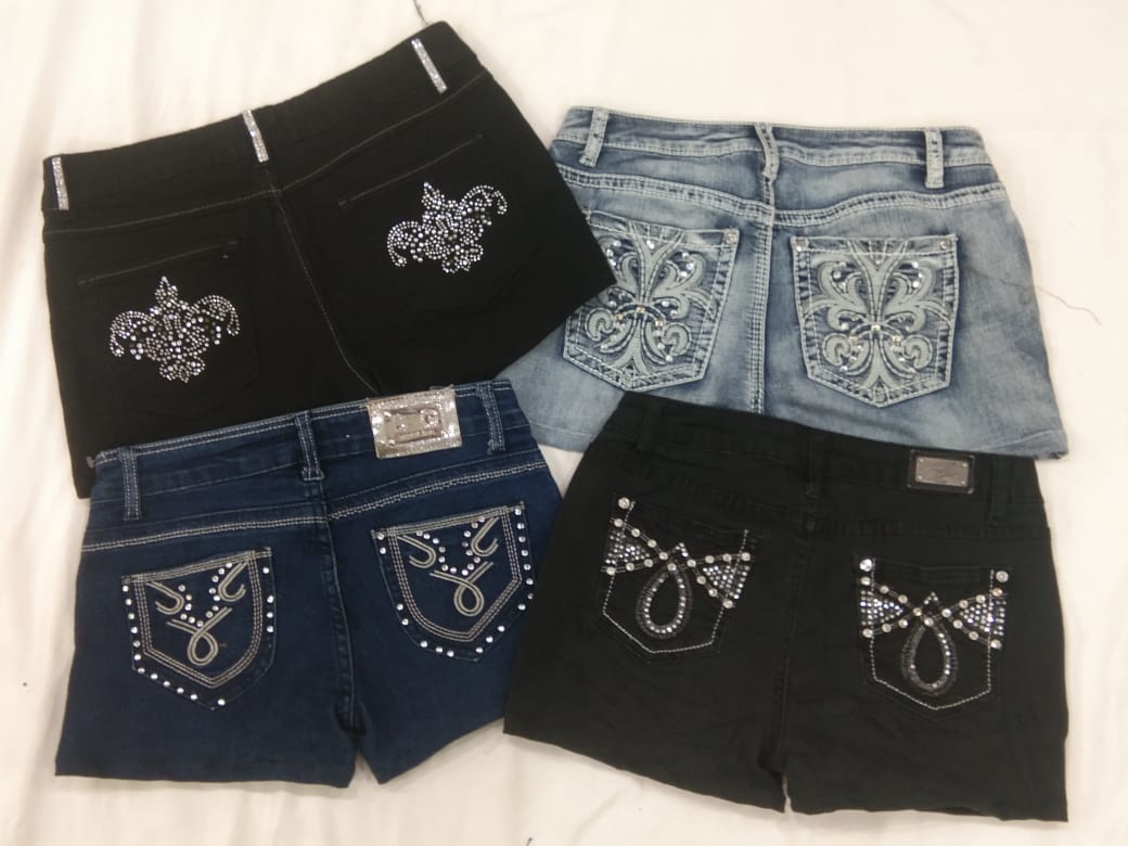 IQ0194 Y2K shorts micro mini embellis - 10 pièces