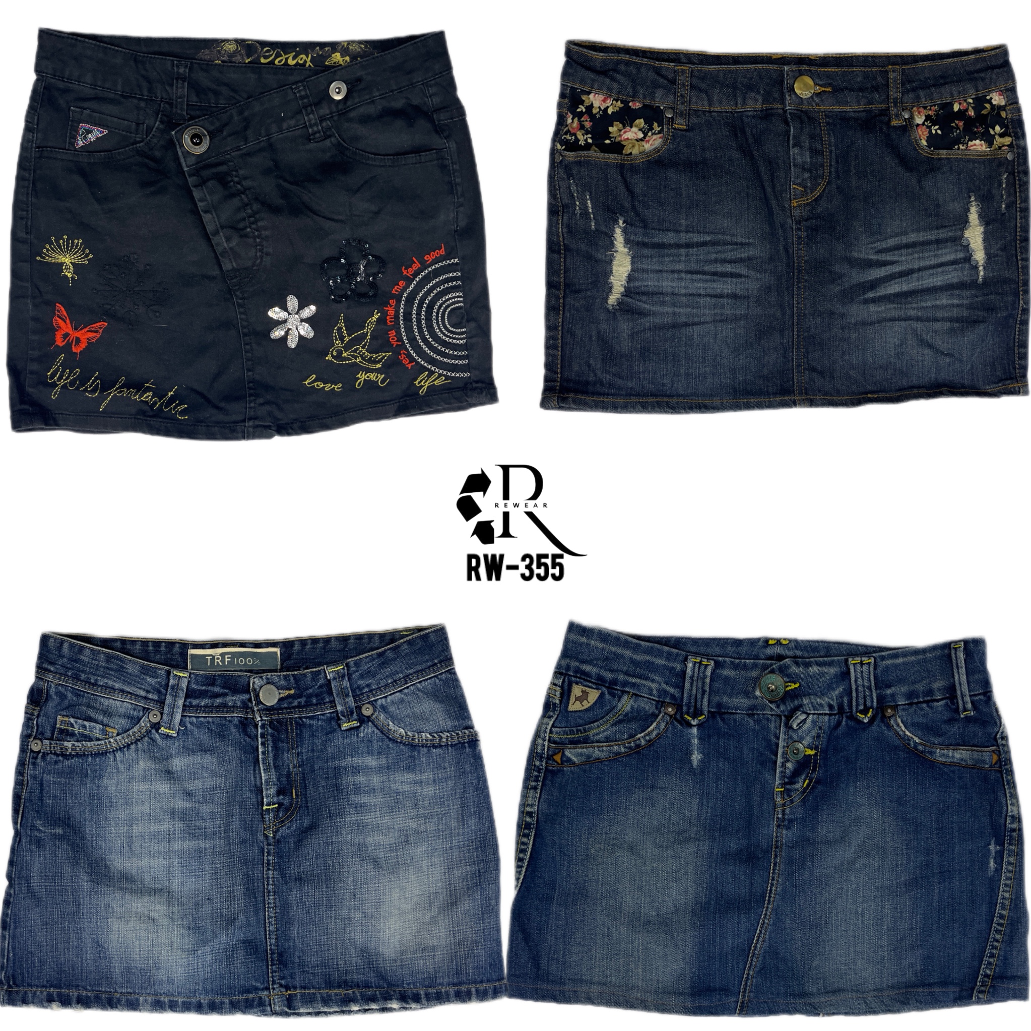 Y2K IT Girl Denim Mini Skirts (RW-355)