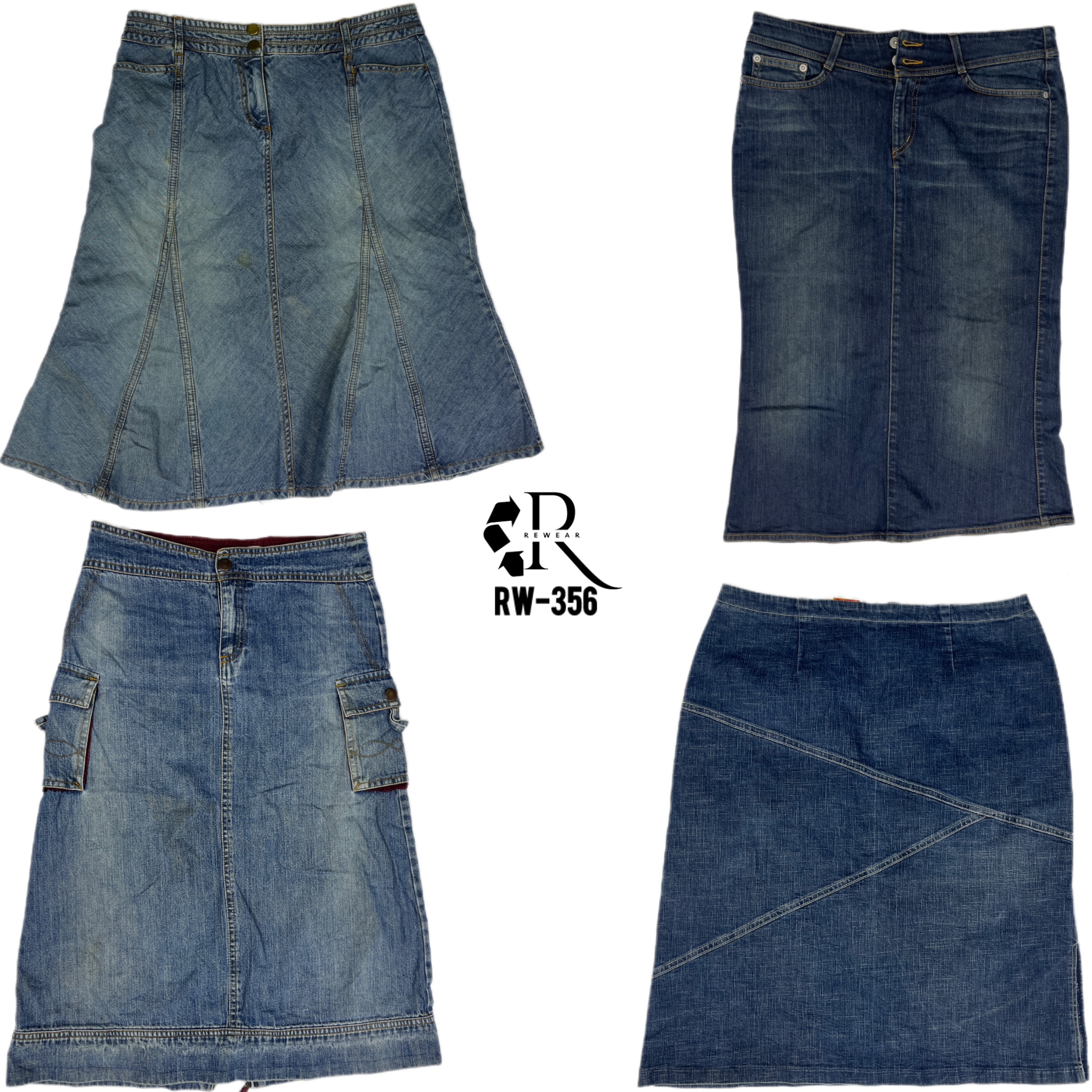 Y2K Britney Era Denim Maxi Skirts (RW-356)