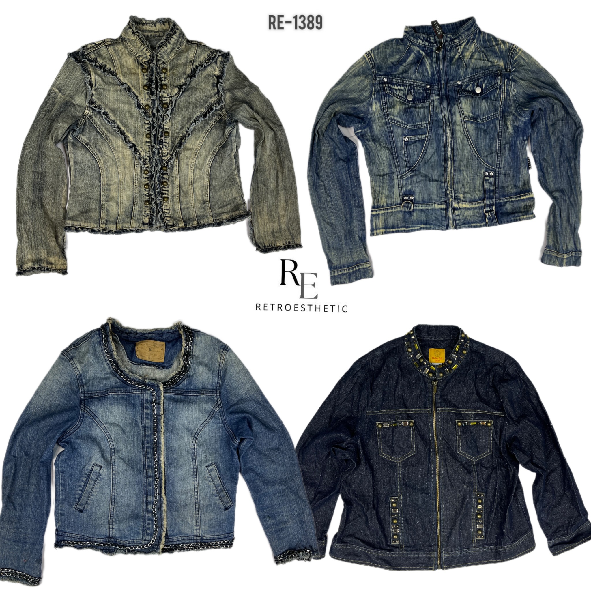 Y2K IT Girl Denim Jackets (RE-1389)