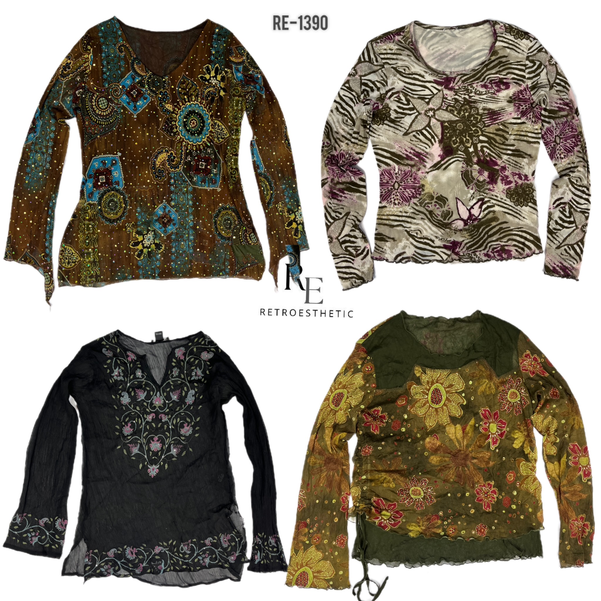 Y2K Grunge Full Sleeve Tops (RE-1390)