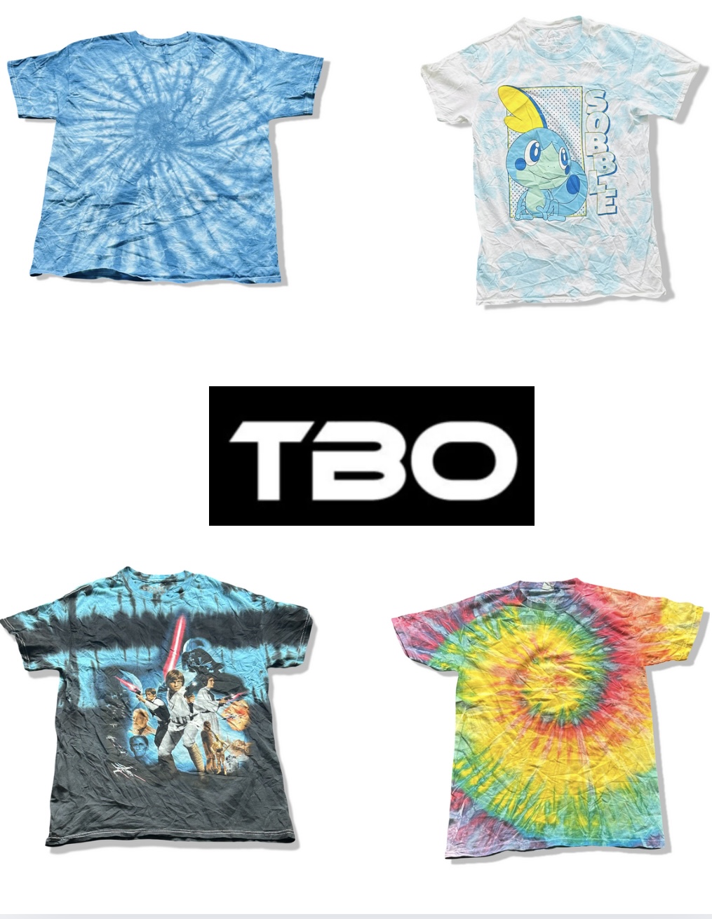 Tie die printed t-shirts