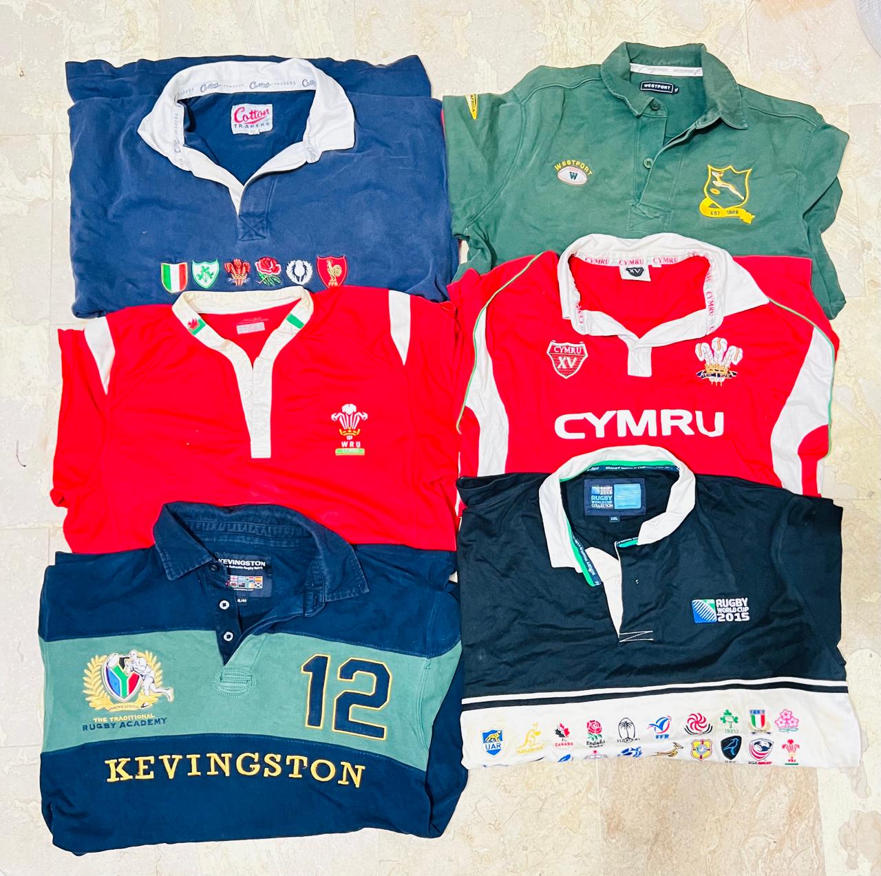 Mix vintage club rugby shirts bundle 23
