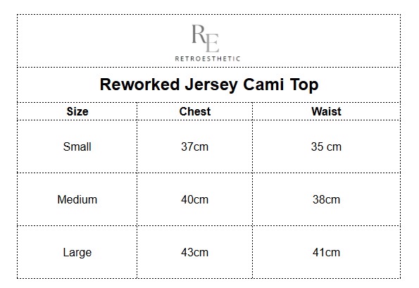 Upcycled Baseball Jersey Fabric Cami Top