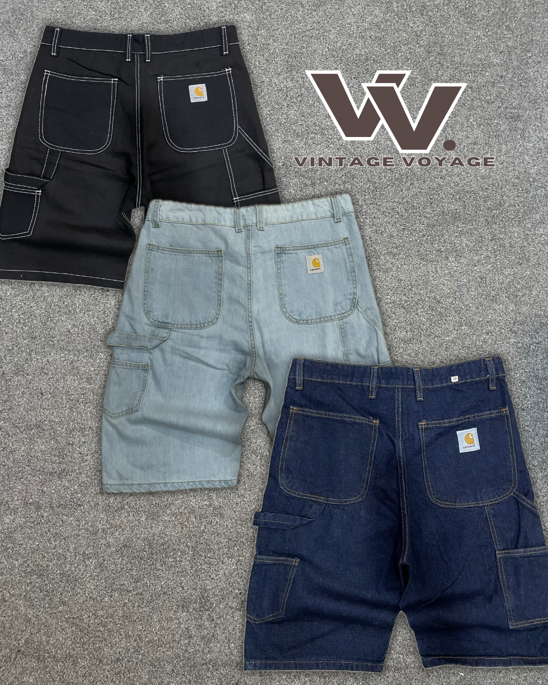 Shorts en denim style rework Carhartt #21625