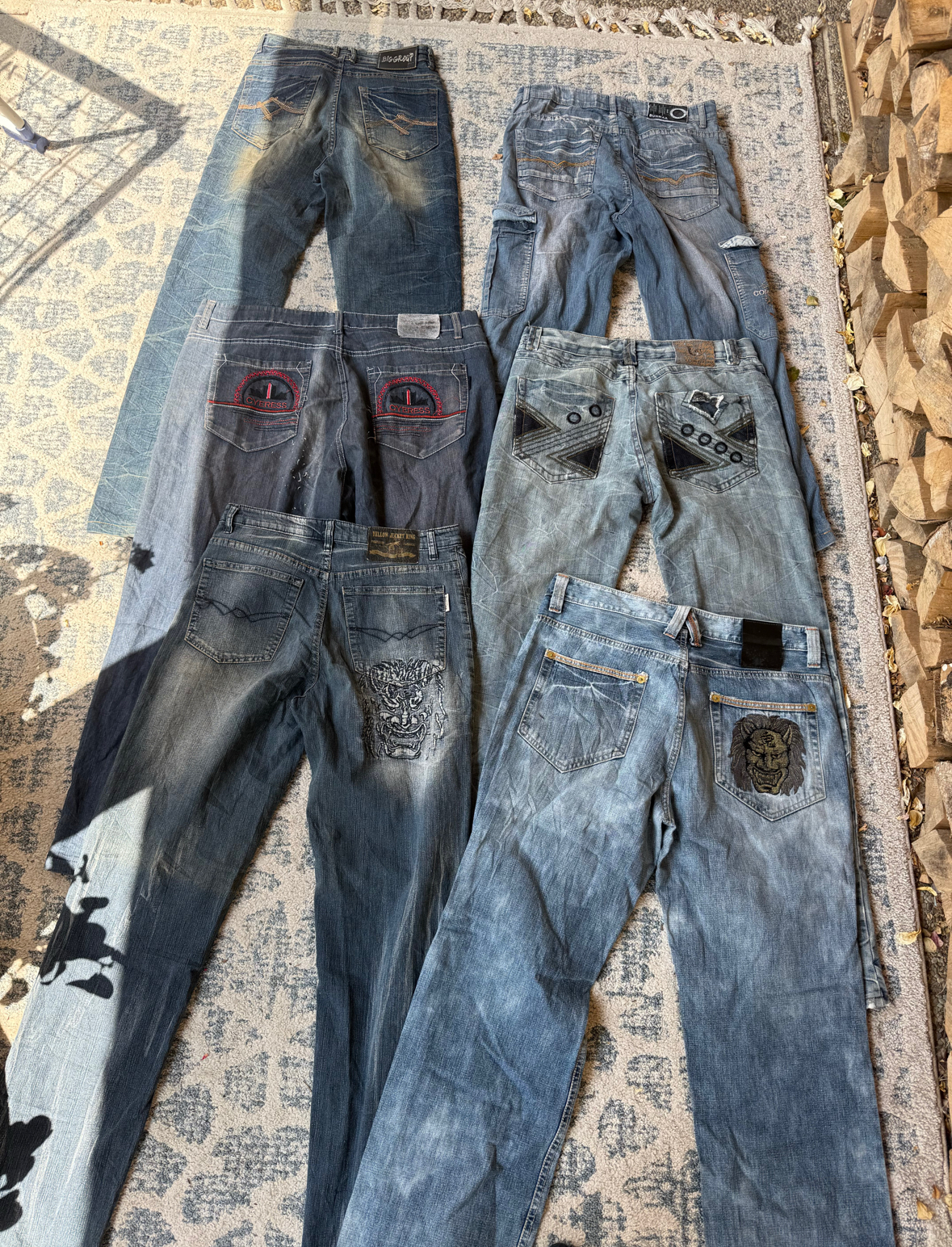 Embroidery Japanes  Jeans  Unbranded