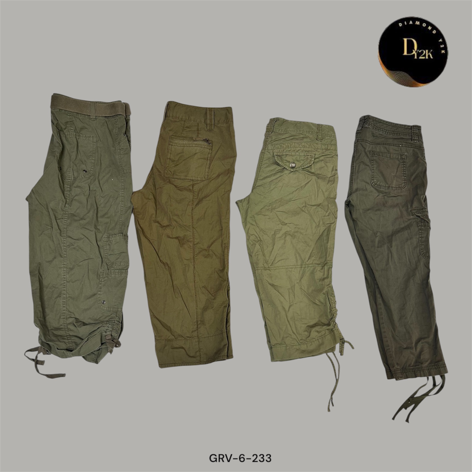 Y2K Utility Queen | Capri cargo verts (GRV-6-233)
