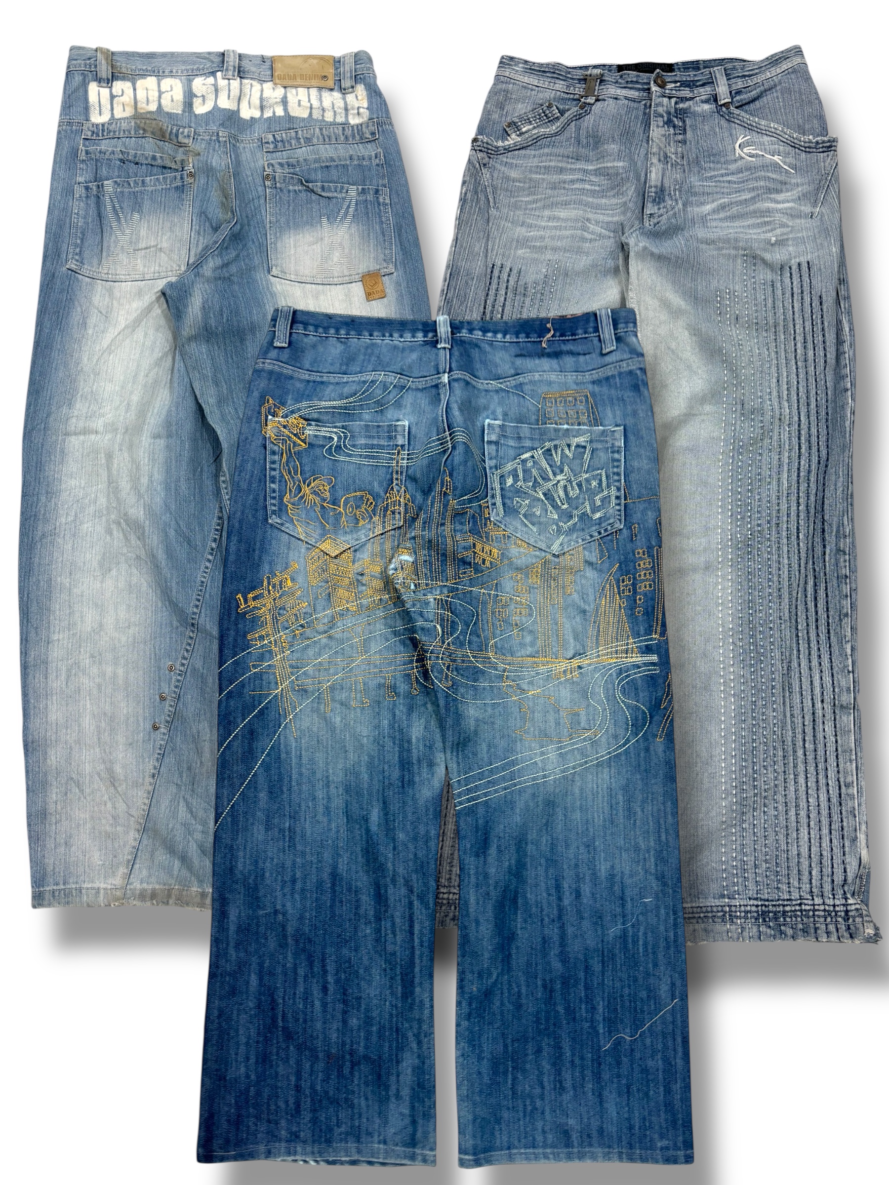 Y2K Hip Hop Baggy Jeans (E-90)