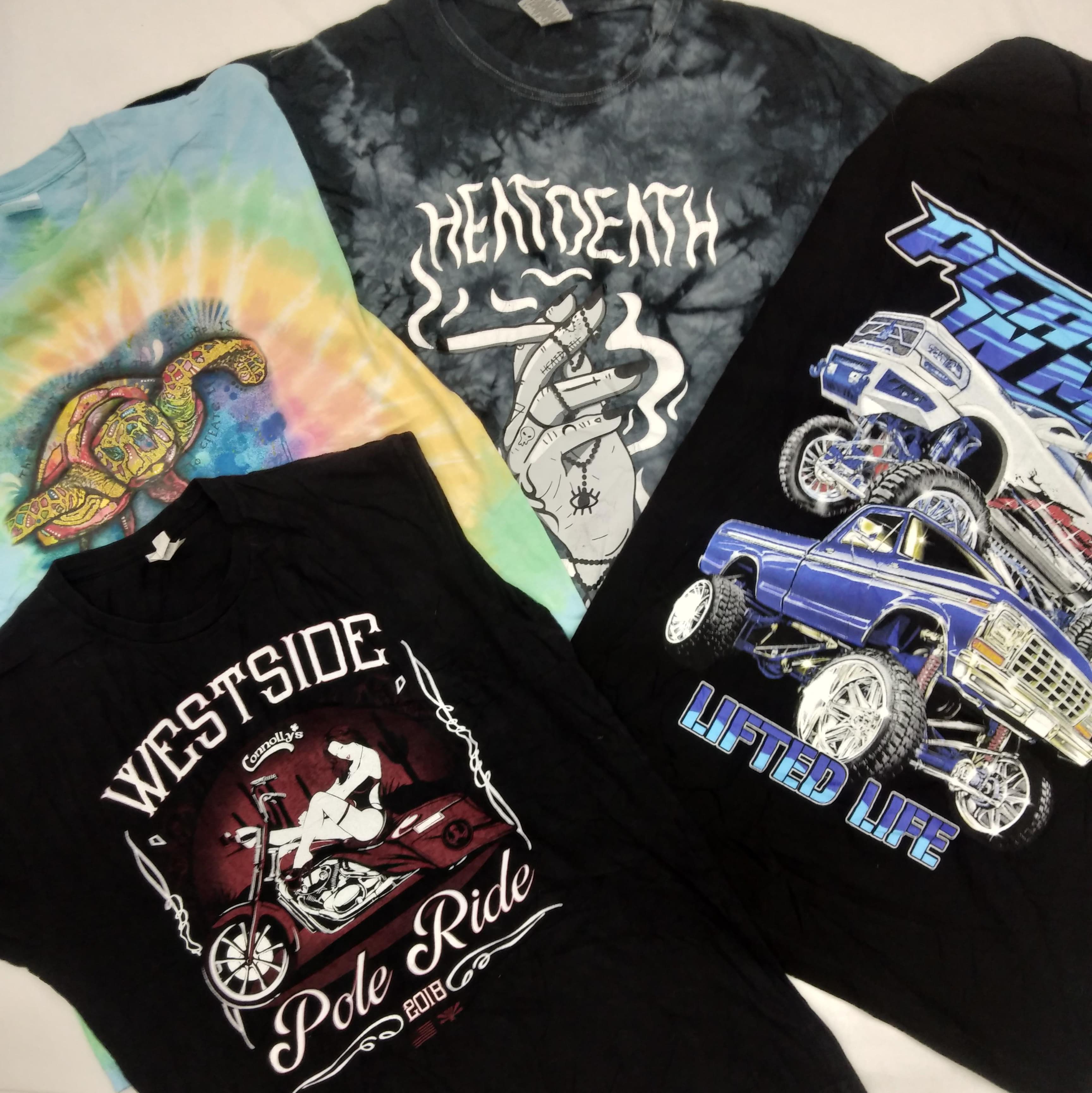 ZH0250 Unbranded Printed T-shirts - 25 Pcs