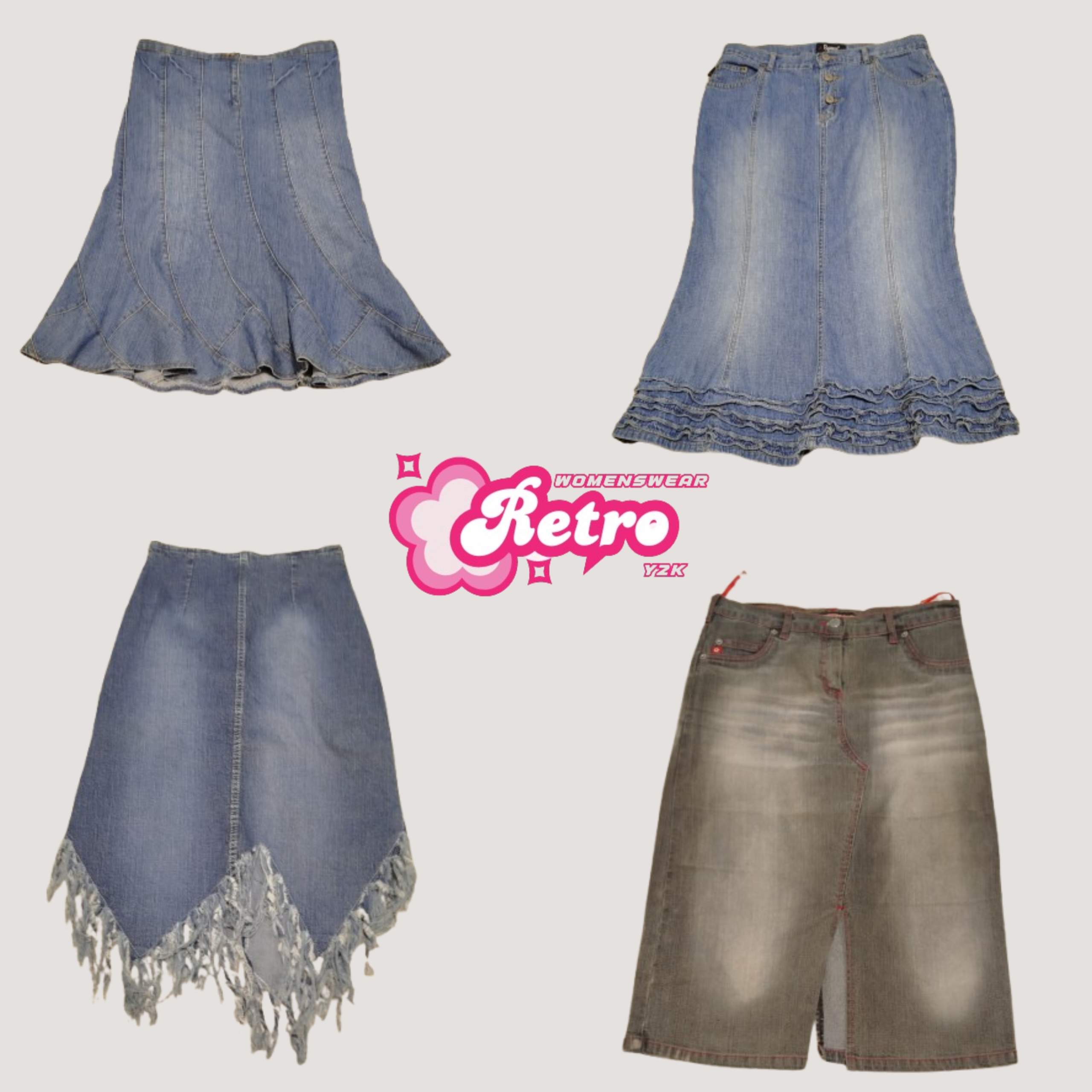 Faldas Maxi de Denim Y2k IT Girl