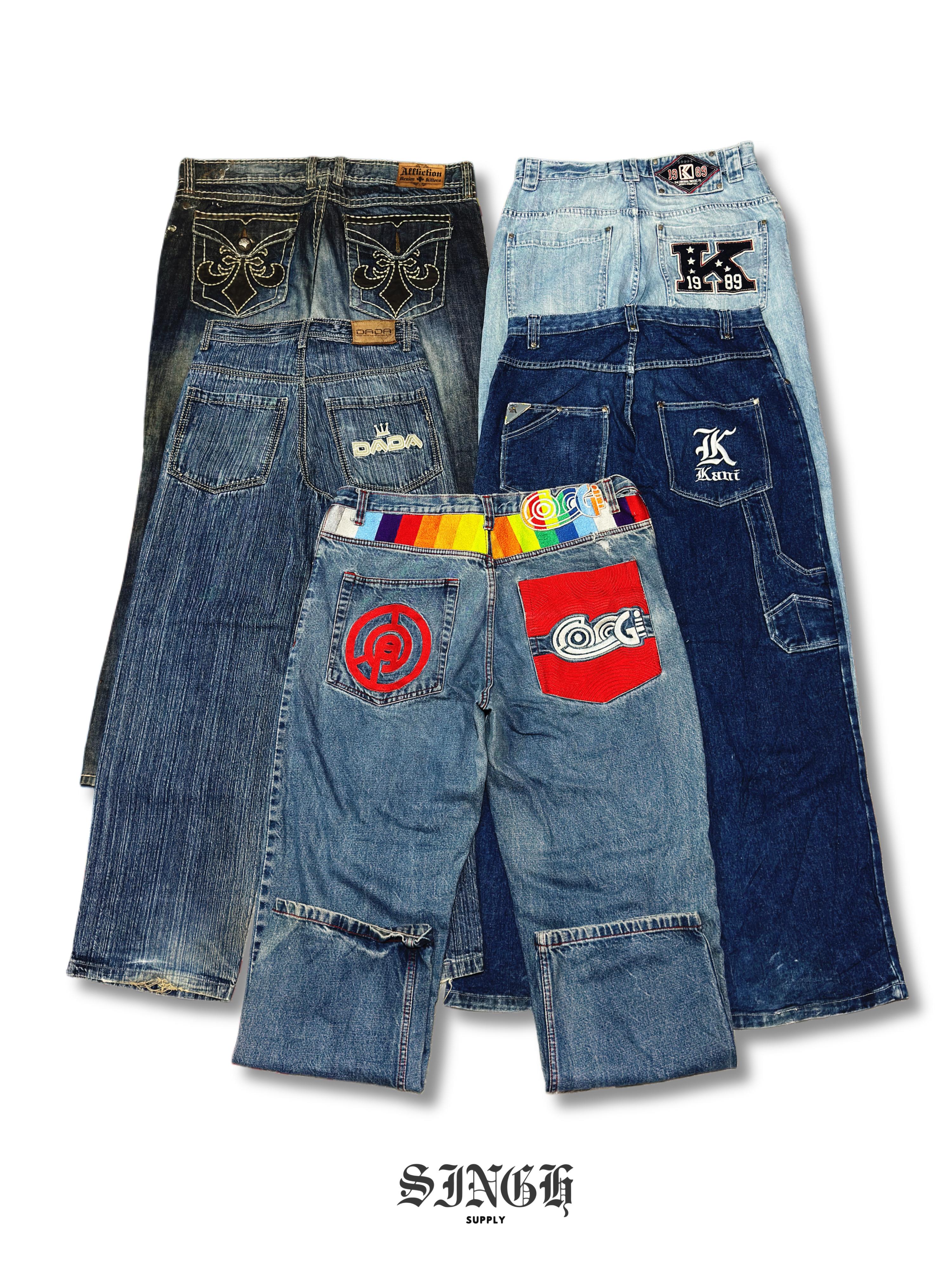 Jeans brodés japonais x Hip Hop