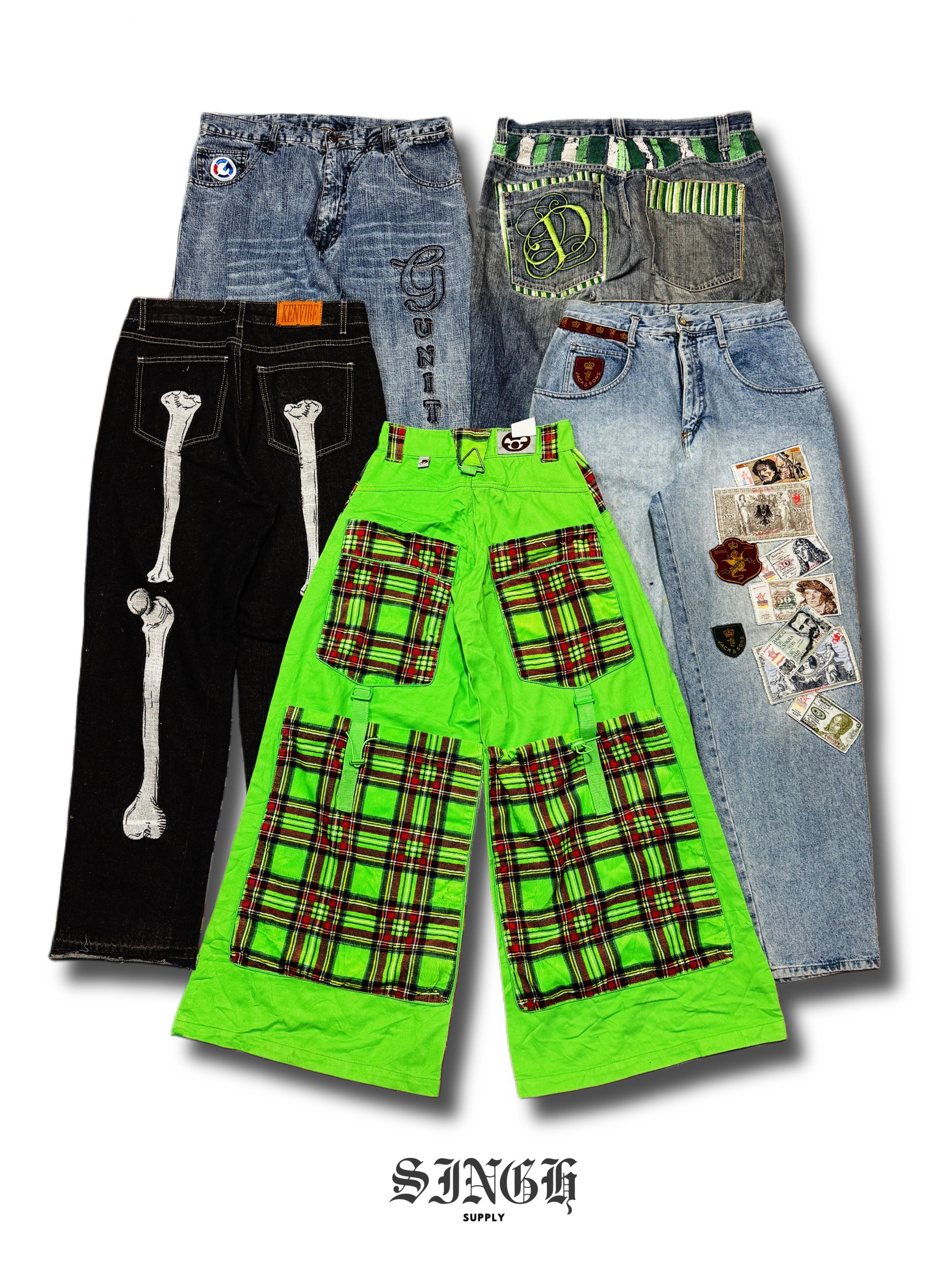 Jeans brodés japonais x Hip Hop