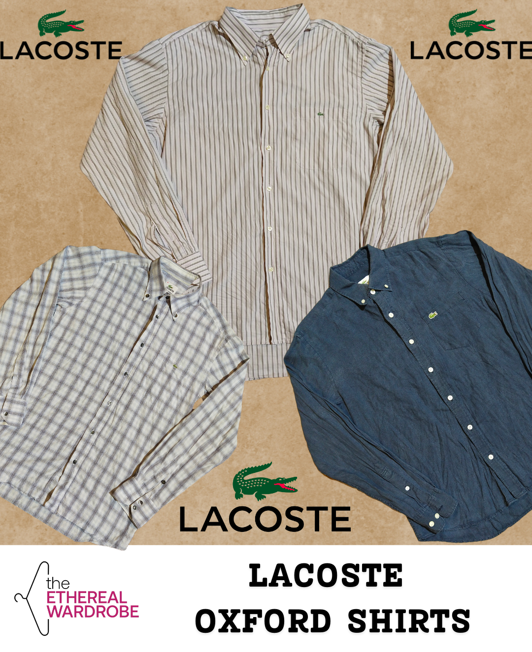 Lacoste Oxford Shirts Bundle of 10 pcs (RN#1244)