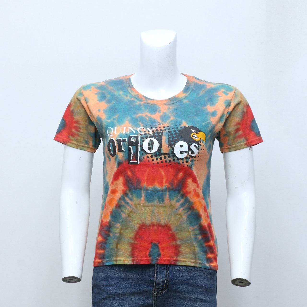 CR-185 Überarbeitete Damen Kurzarm-T-Shirts mit Batikdruck