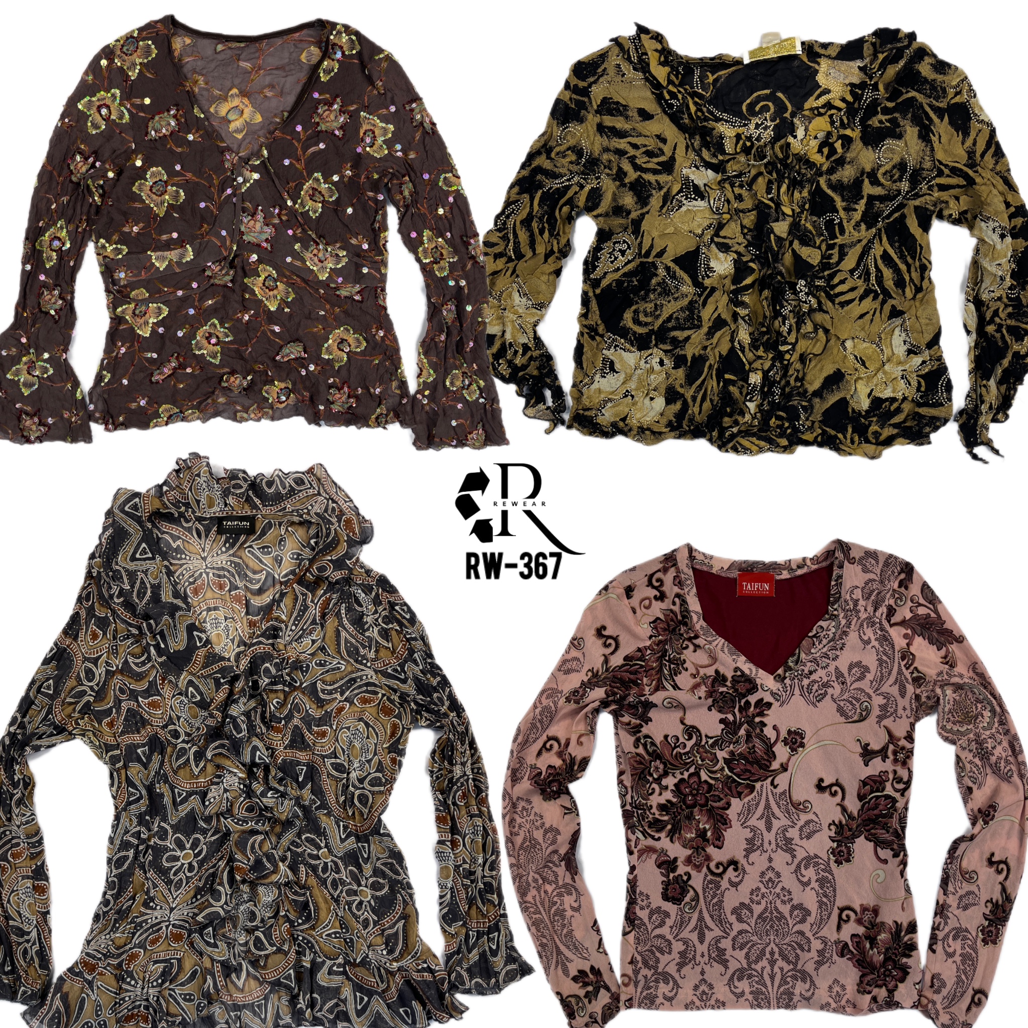 Y2K Grunge Camisetas de Manga Larga (RW-367)
