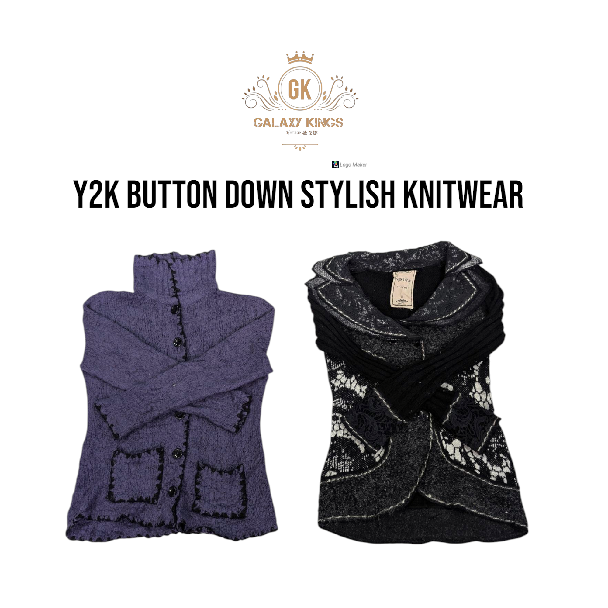Maglieria Unica Button Down Y2k