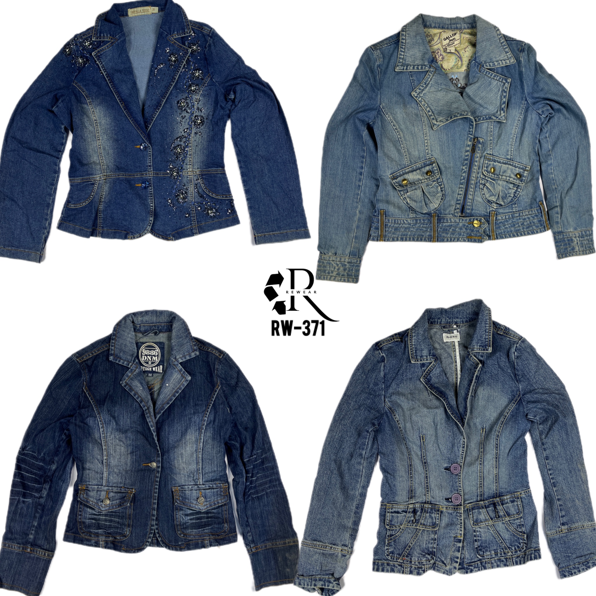Veste Blazer en Denim Meilleure Vente Y2K (RW-371)