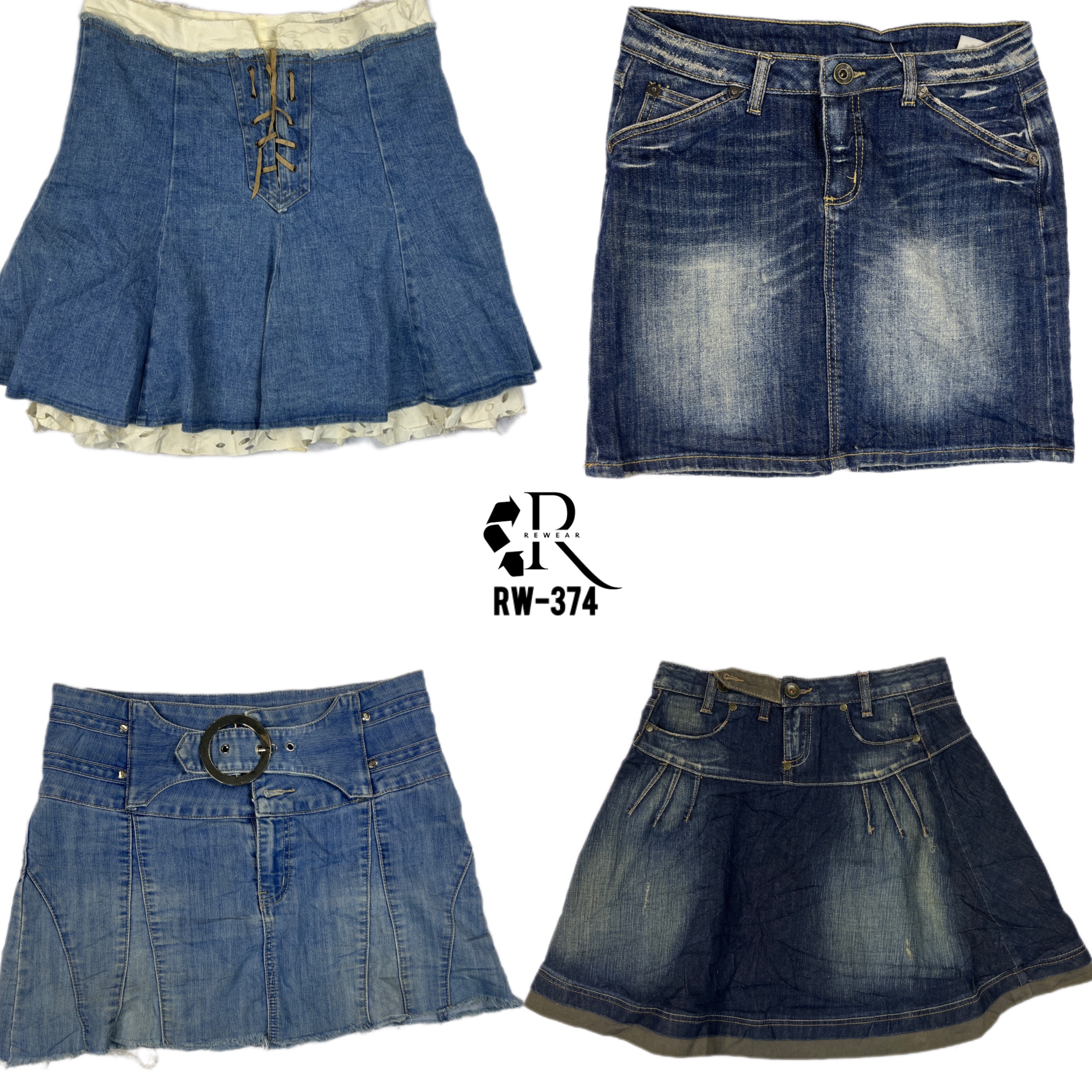 Y2K Britney Era Denim Mini Skirts(RW-374)