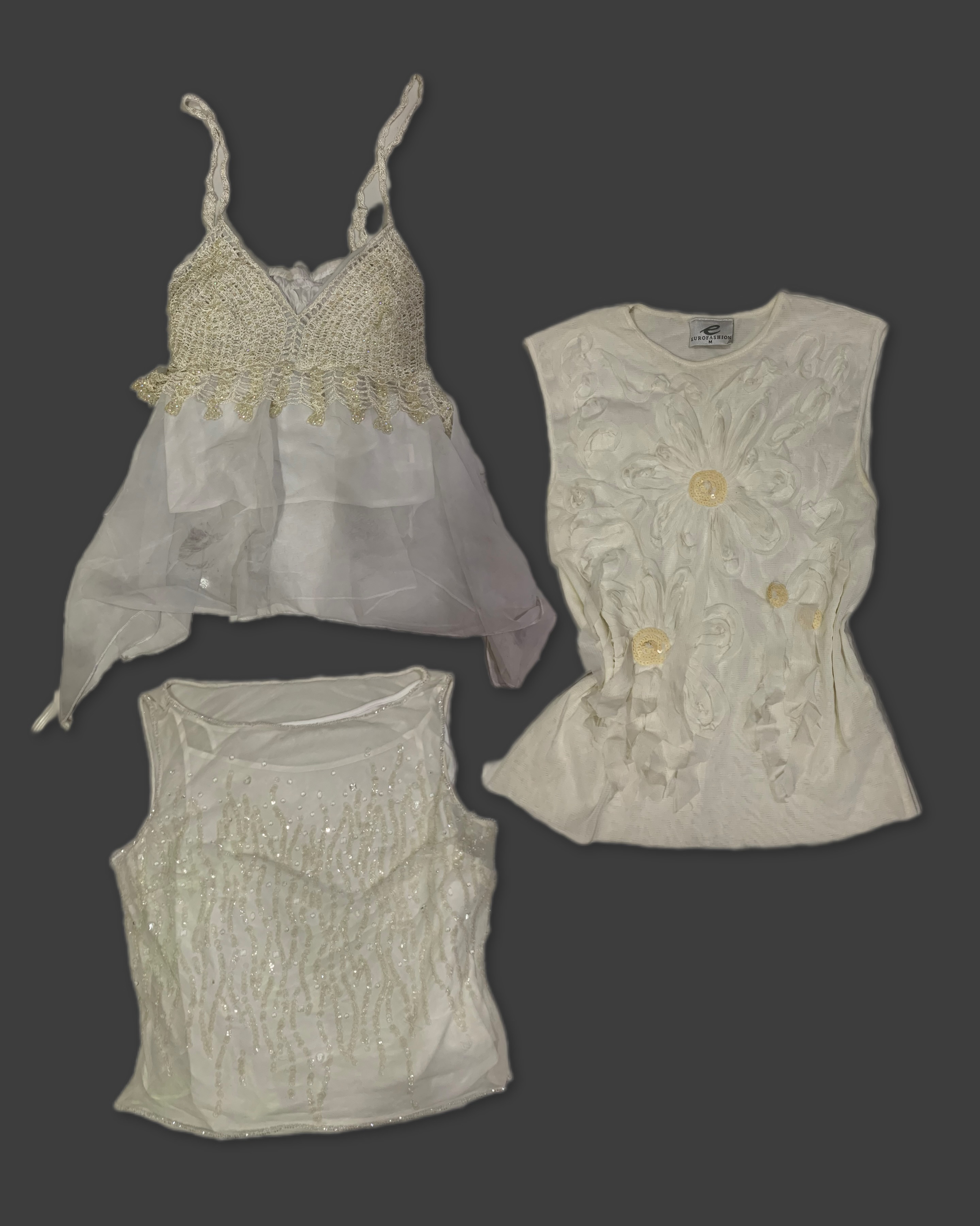 The Fairy White Y2K Tops