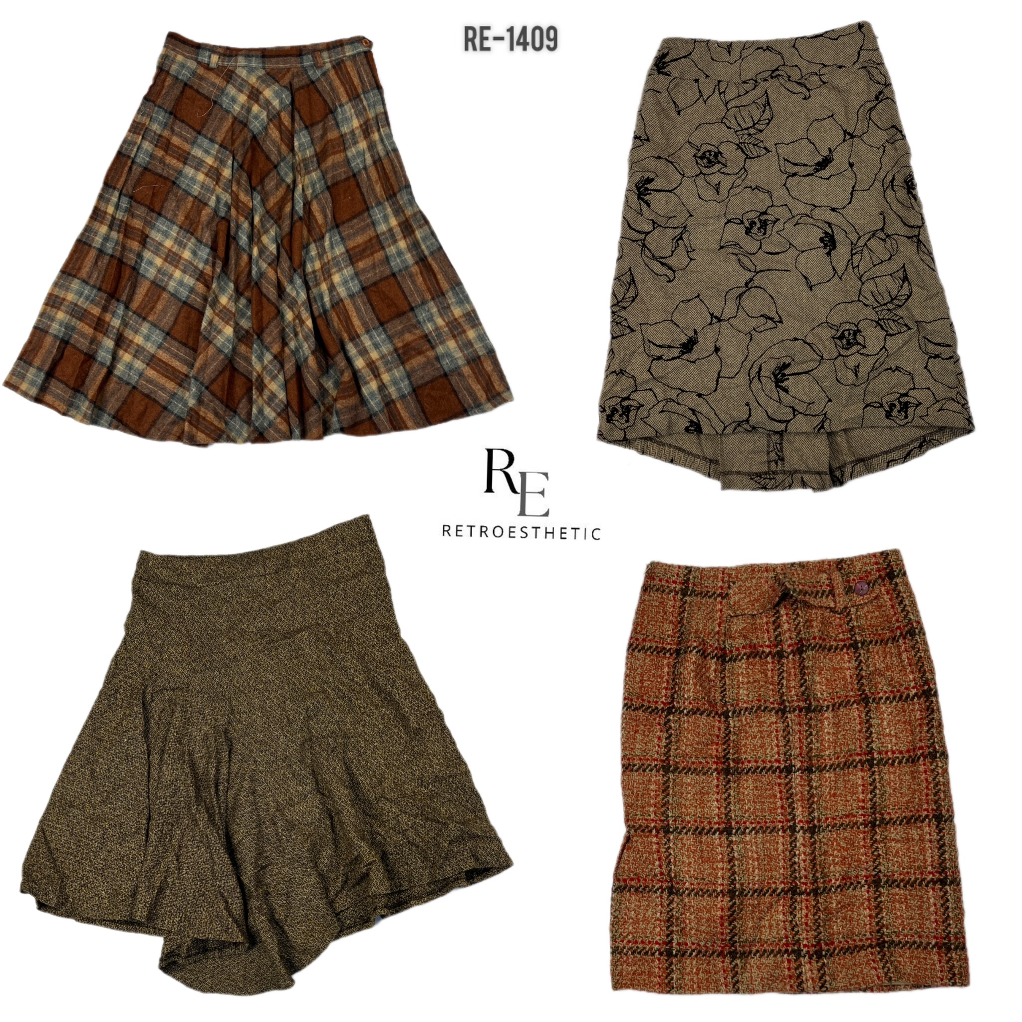 Y2K Wool Mix Skirts (RE-1409)