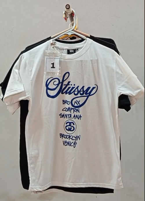 CR-198 Style retravaillé Unisexe T-Shirts imprimés Stussy