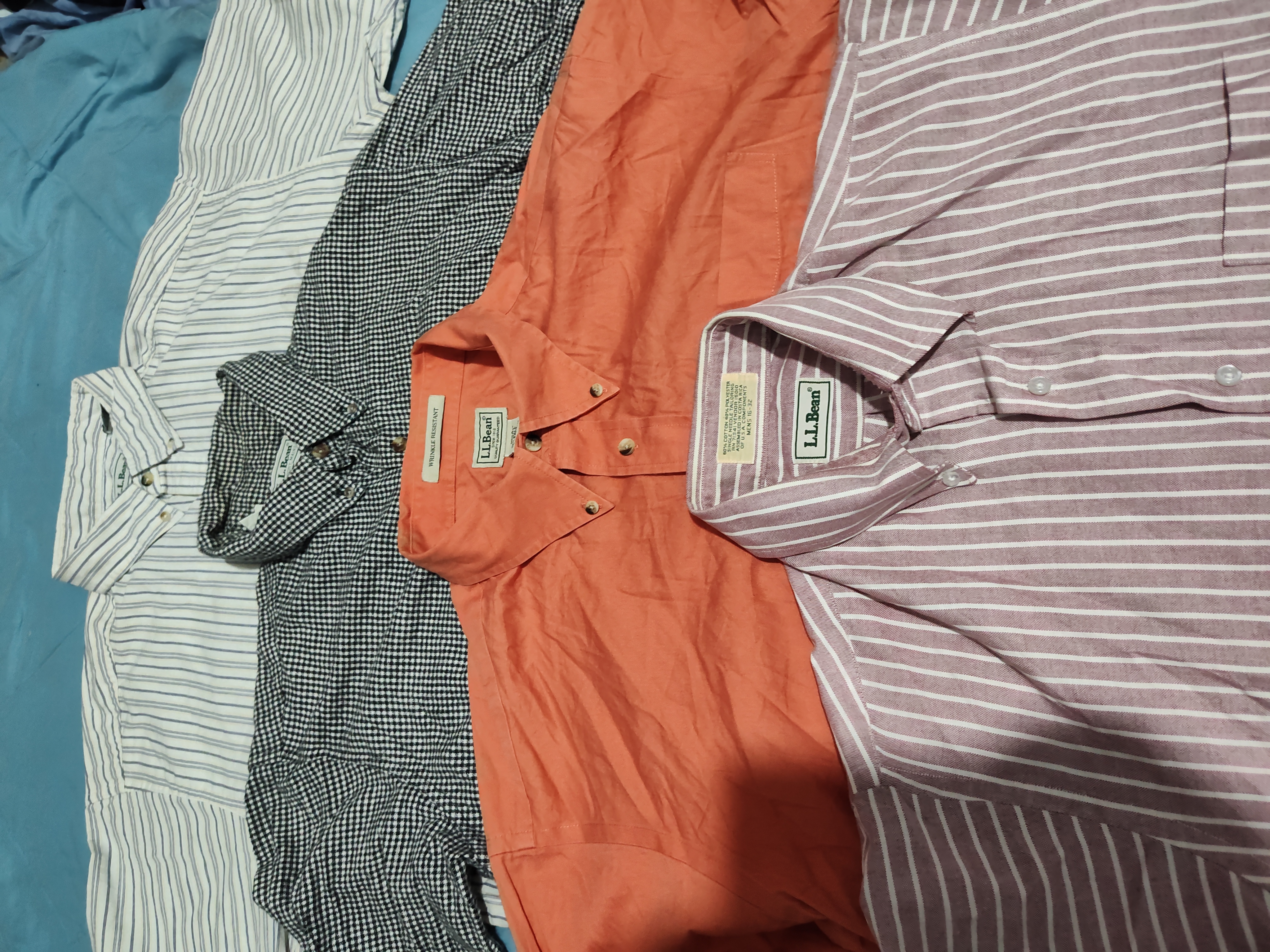 #02 L.L.Bean men cotton button shirts 18 pecs