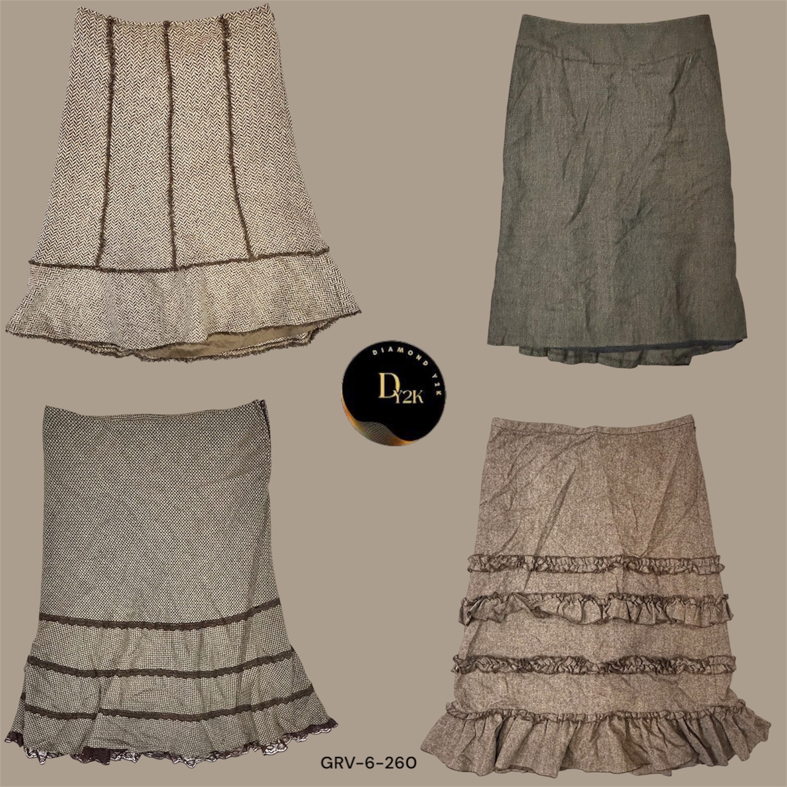 Classic Y2K Wool Skirt | Soft, Structured & Stylish (GRV-6-260)